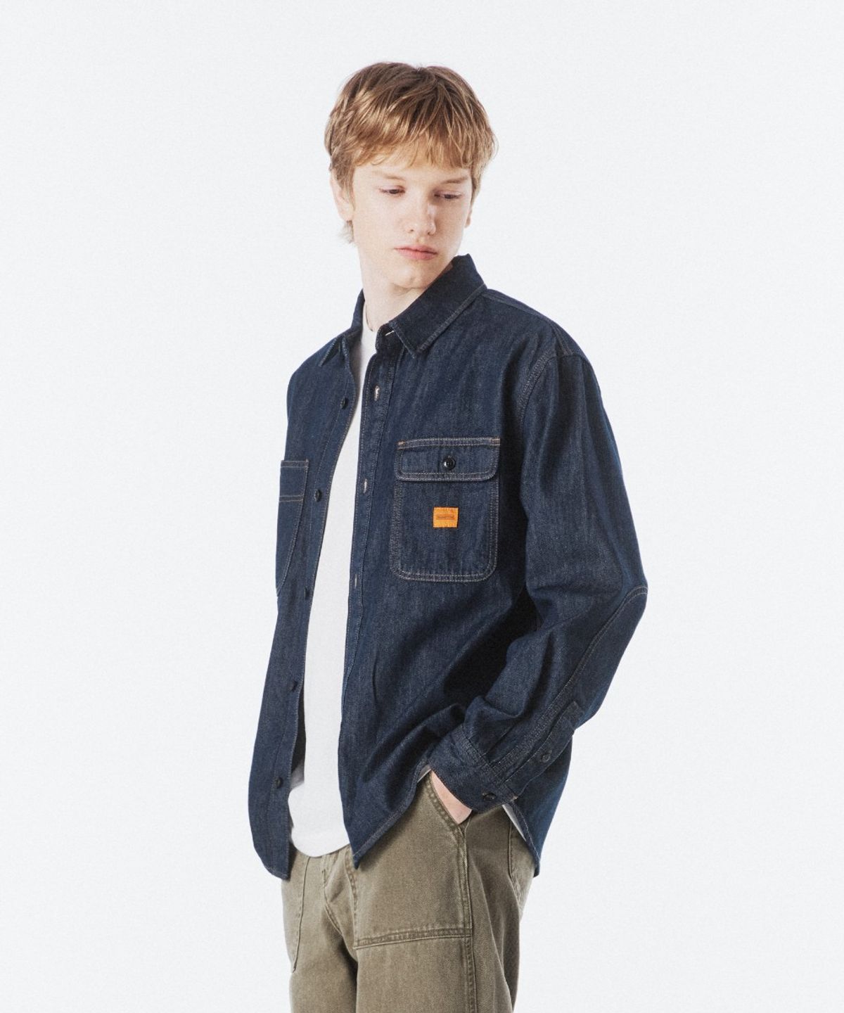 브롬톤 런던(BROMPTON LONDON) DENIM SHIRT - INDIGO (P261MSH401)