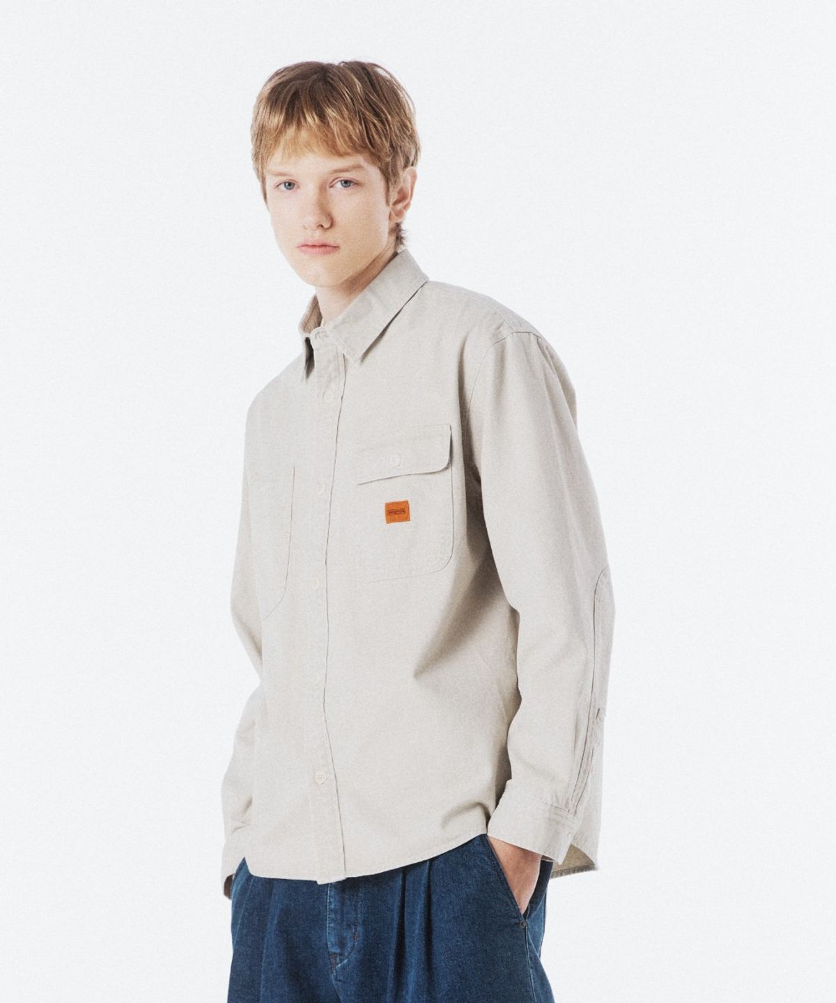 브롬톤 런던(BROMPTON LONDON) DENIM SHIRT - CREAM (P261MSH401)
