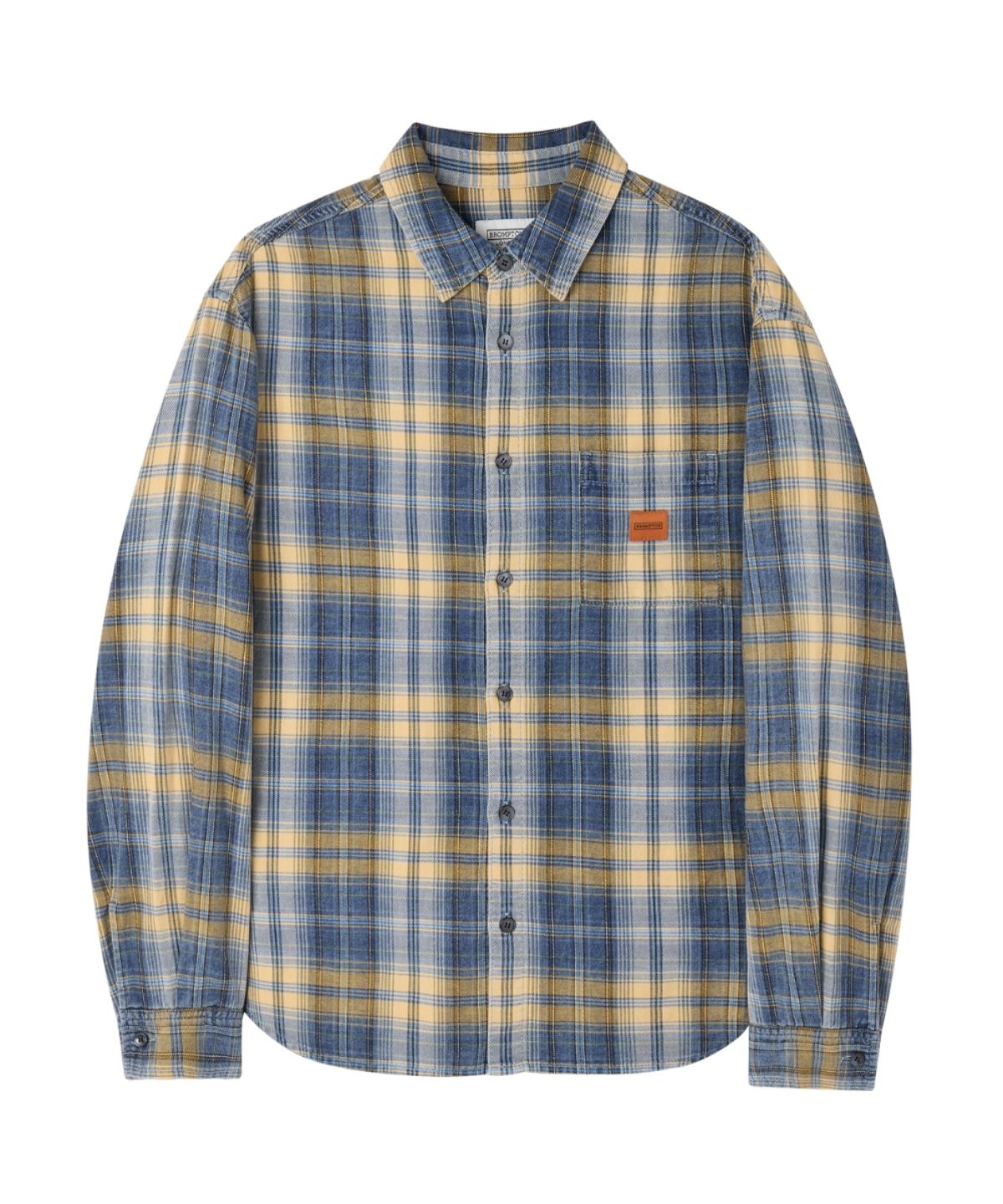 브롬톤 런던(BROMPTON LONDON) 1975 DENIM CHECK SHIRT - MUSTARD (P261USH403)