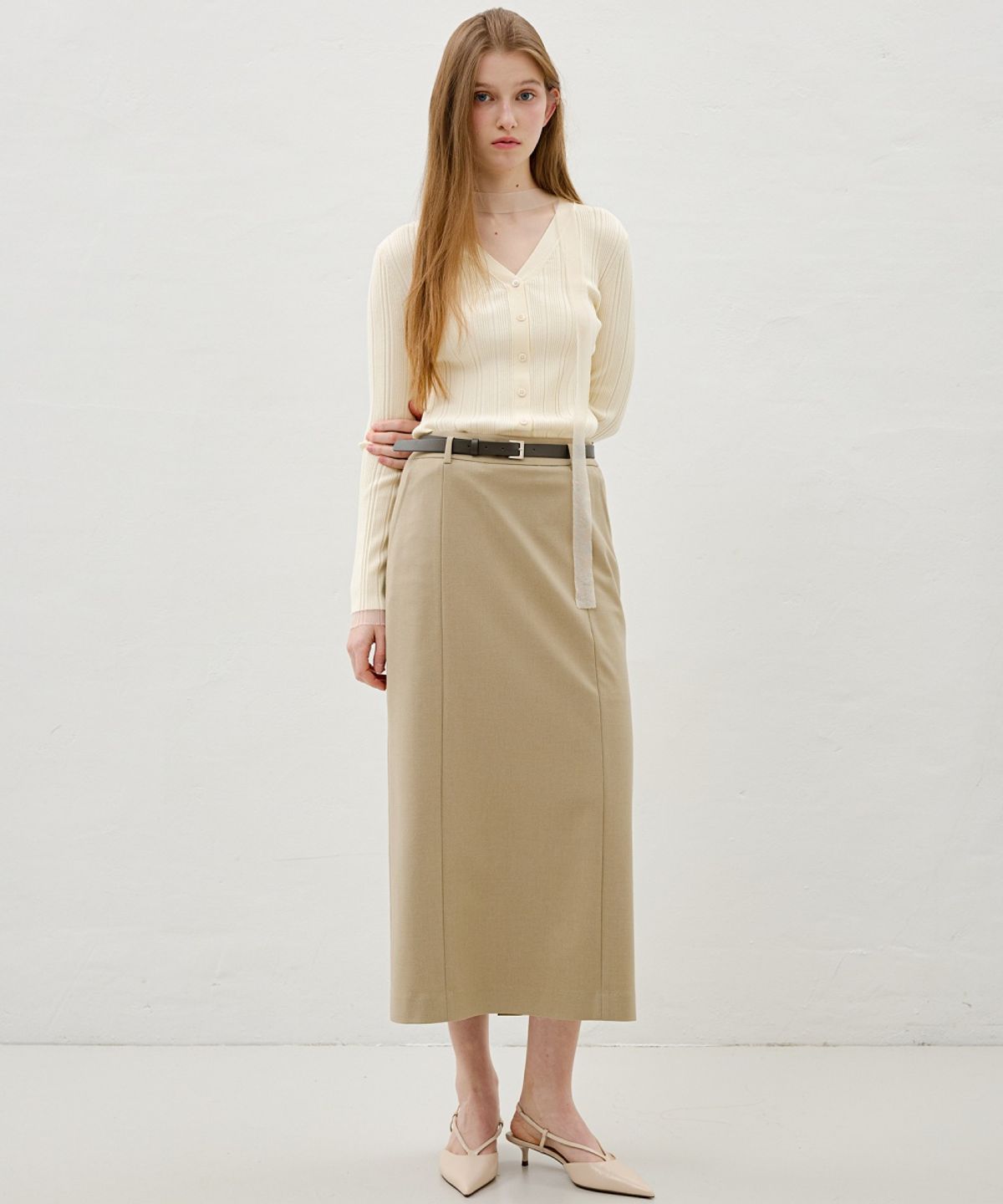 올리브 데 올리브(OLIVE DES OLIVE) H라인 슬림 펜슬 스커트 OW6SS1640