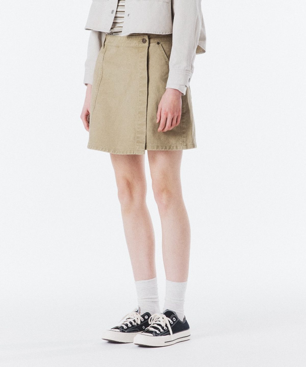 브롬톤 런던(BROMPTON LONDON) W SKIRT TROUSERS - L/BEIGE (P261WSK107)