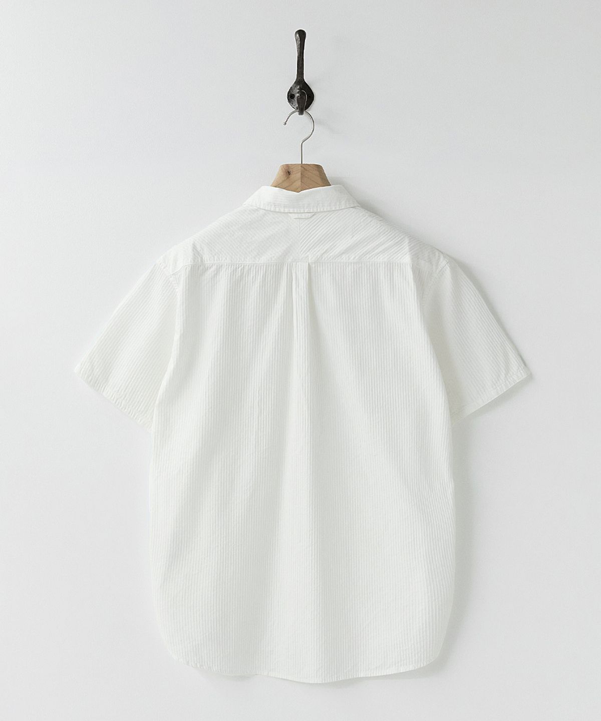 러프사이드(ROUGHSIDE) Unit Half Shirt White Dobby ST