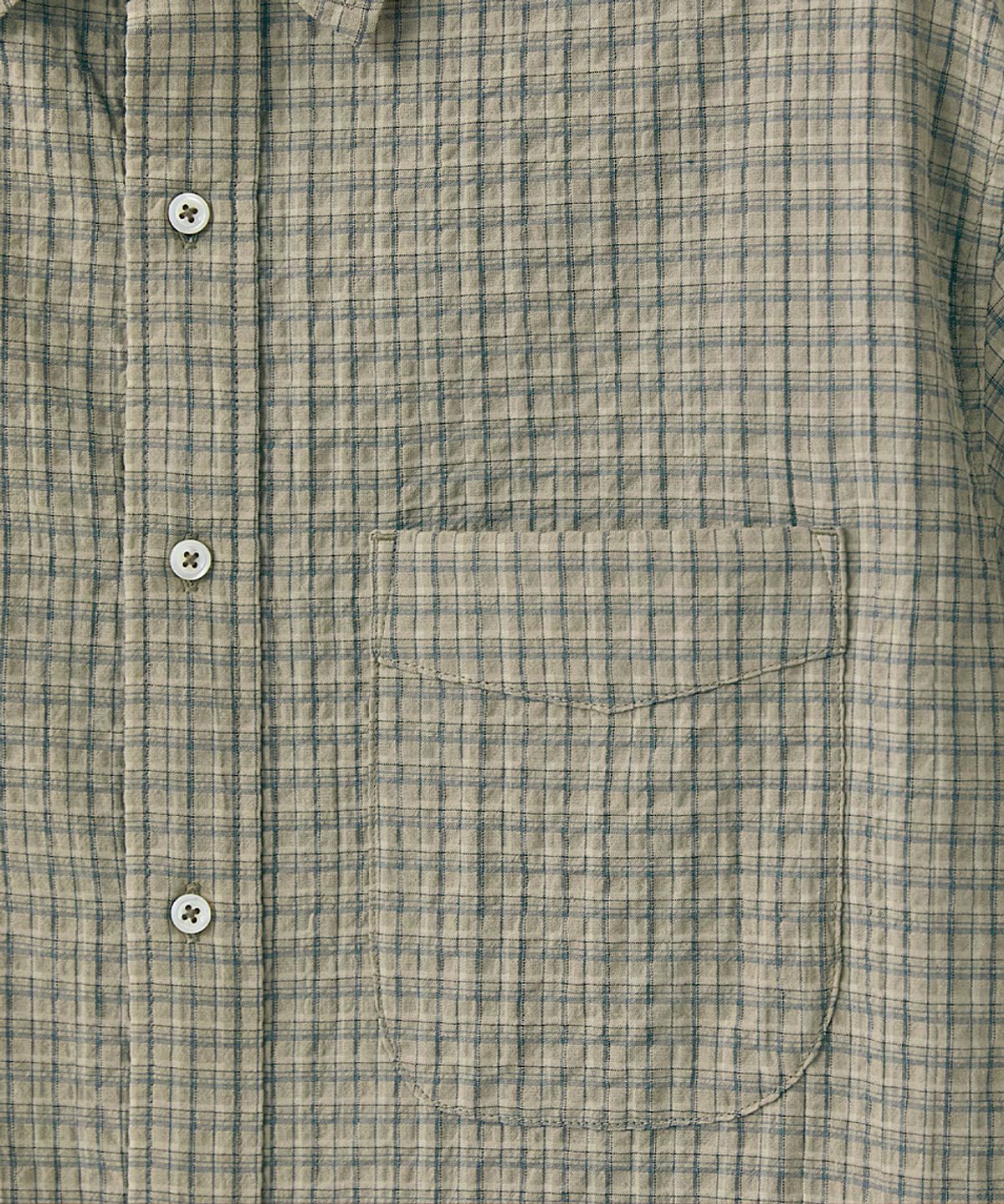 러프사이드(ROUGHSIDE) Unit Half Shirt Humus Check