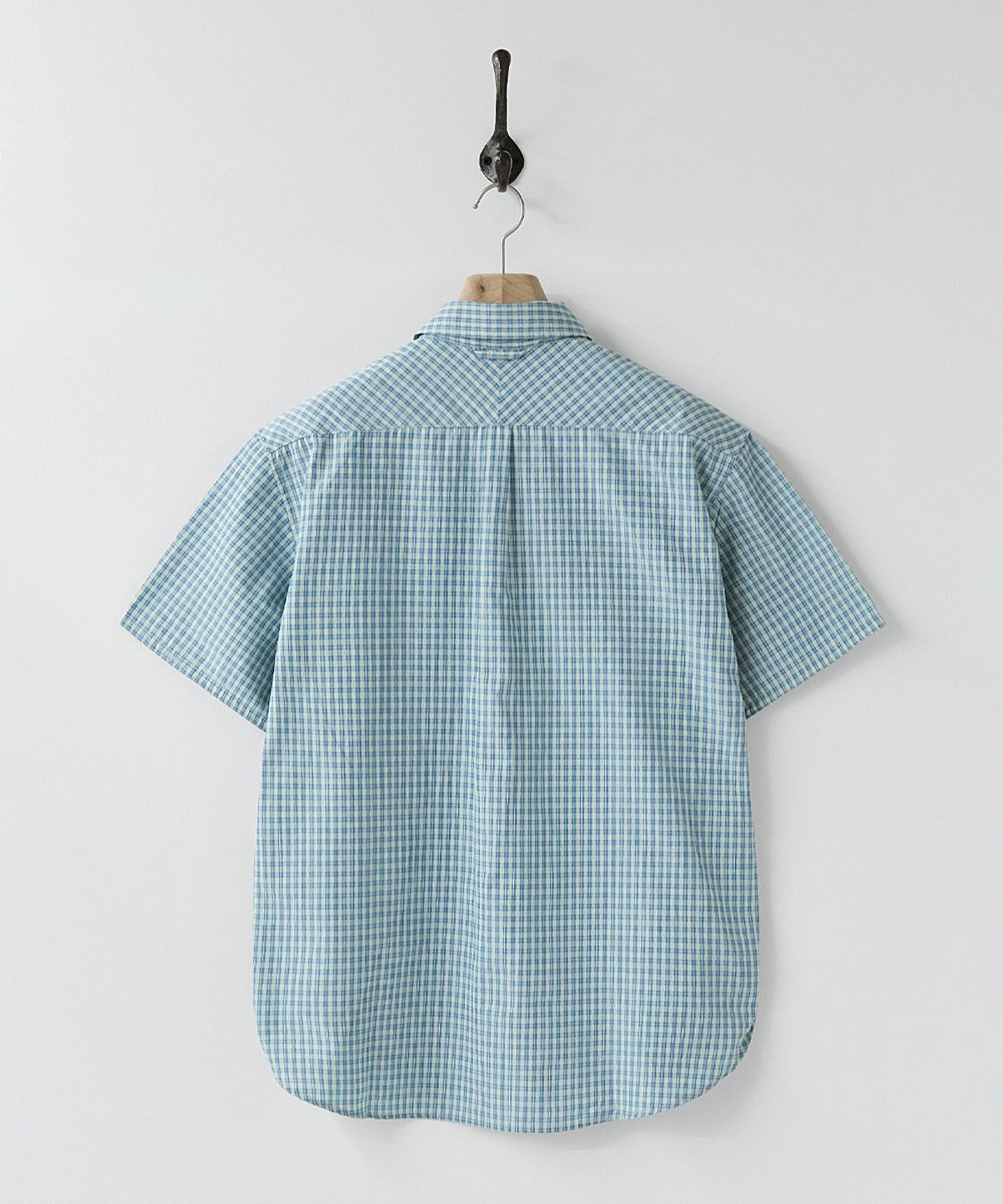 러프사이드(ROUGHSIDE) Unit Half Shirt Blue Check