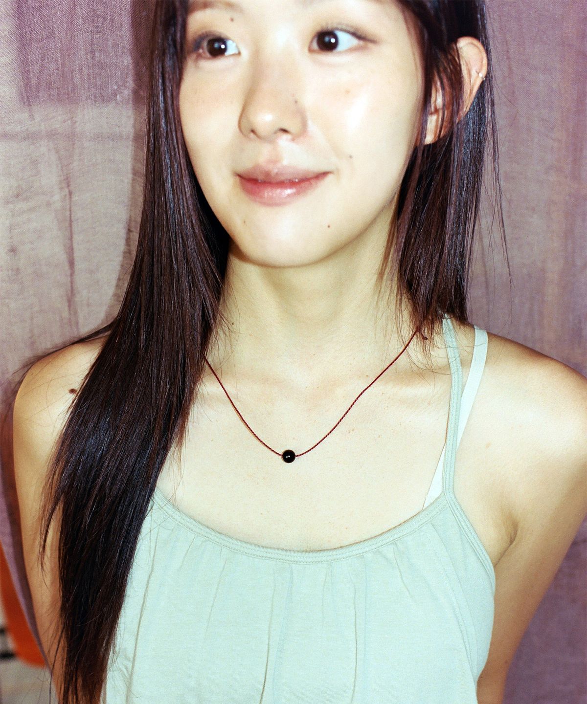 아워피에르(OURPIERRE) 블랙 볼 로프 네크리스