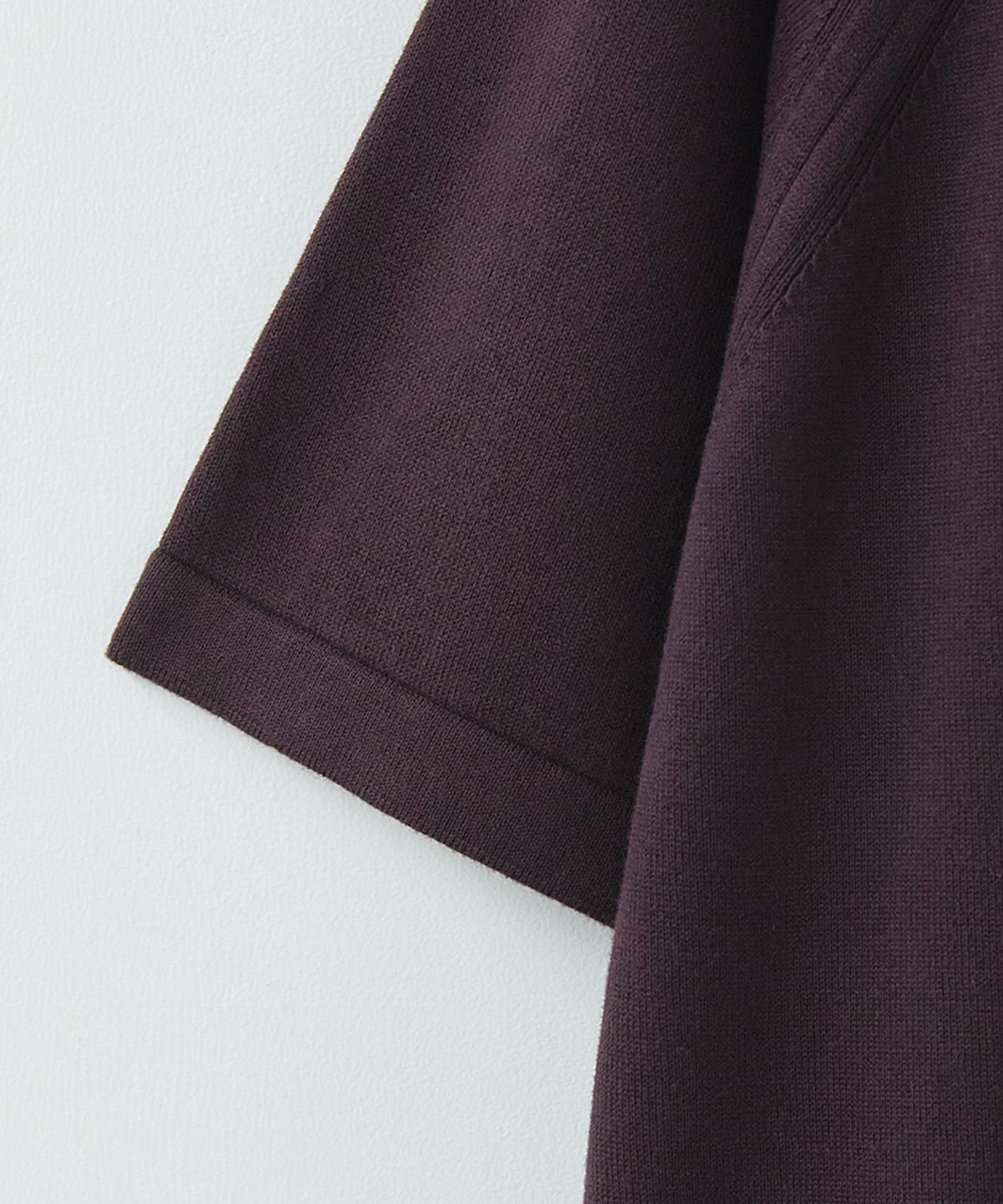 러프사이드(ROUGHSIDE) Raglan Half Knit Deep Purple