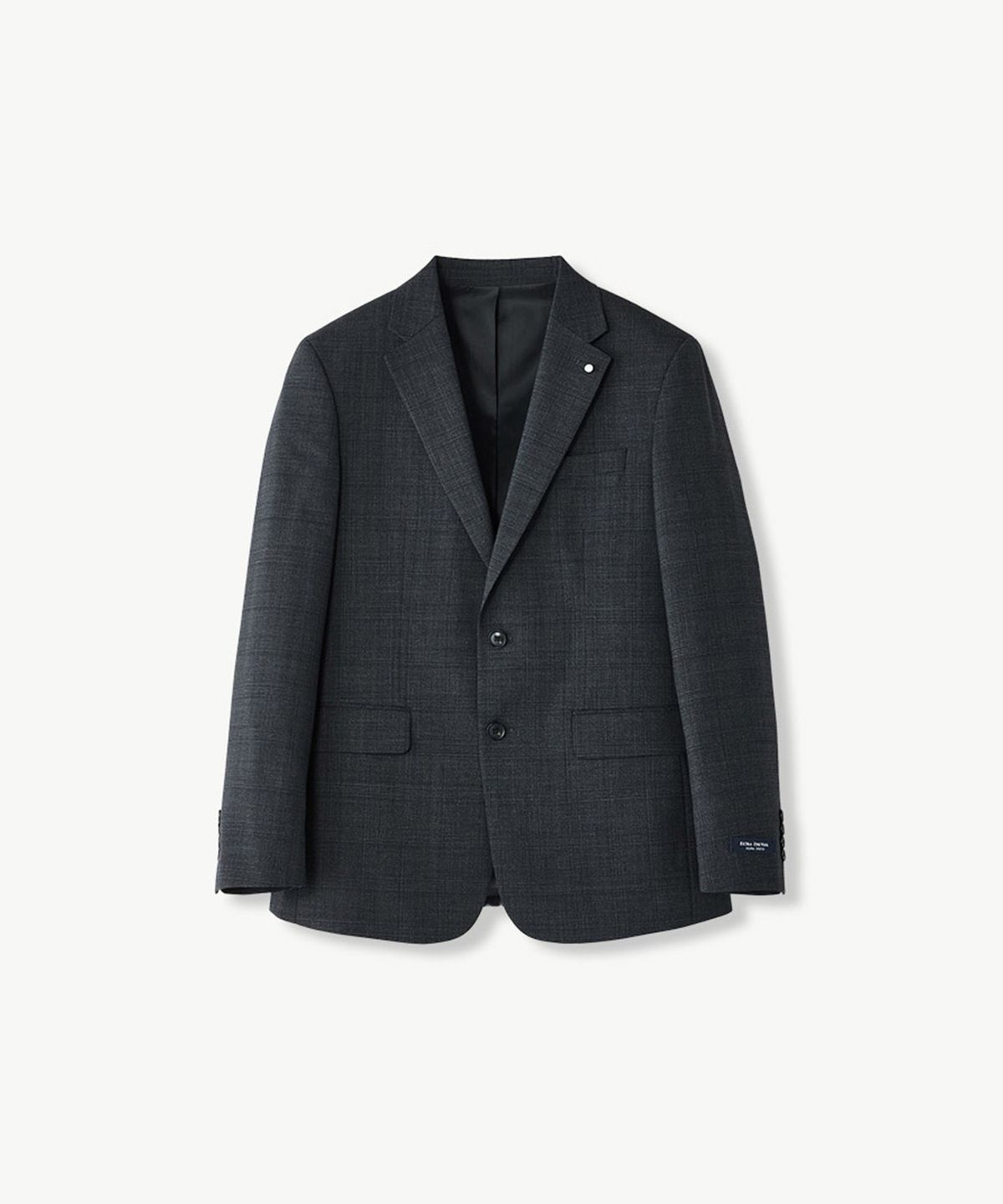 에스티코(STCO) 엑스트라파인 울 50% 쉐도우 체크 수트 자켓 차콜그레이 (클래식핏)_SSJVA64CCC
