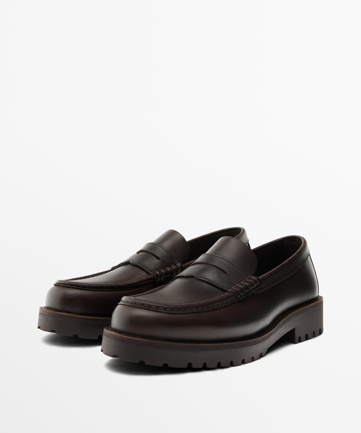 마시모두띠(MASSIMO DUTTI) 발등 스티치 트랙솔 로퍼