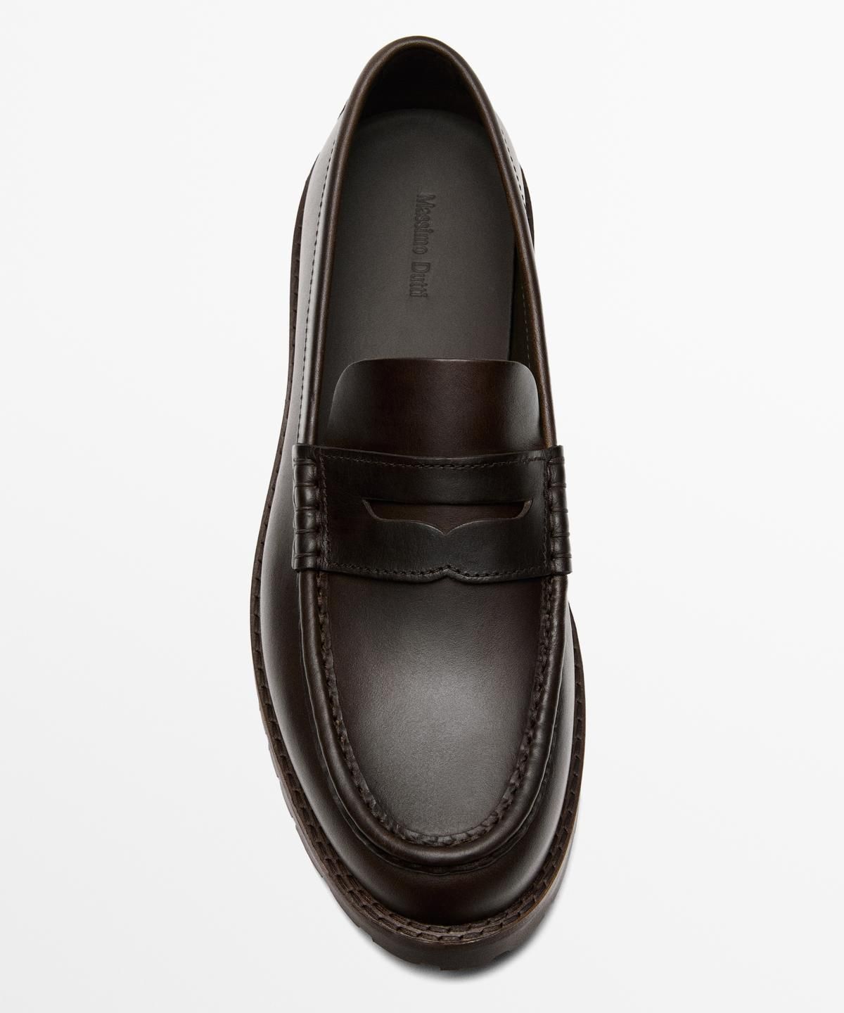 마시모두띠(MASSIMO DUTTI) 발등 스티치 트랙솔 로퍼