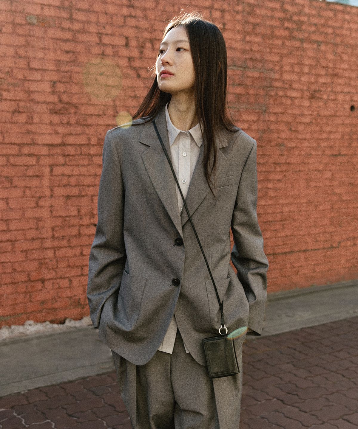 아티드(ARTID) 싱글 블레이저 자켓_GREY
