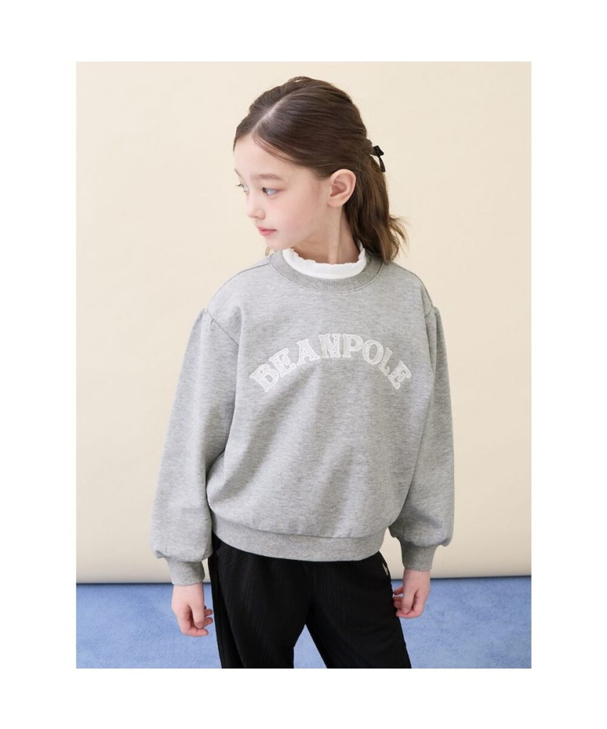 빈폴 키즈(BEANPOLE KIDS) 여아 빅 로고 포인트 스웨트 셔츠  그레이 (BI6141G083)