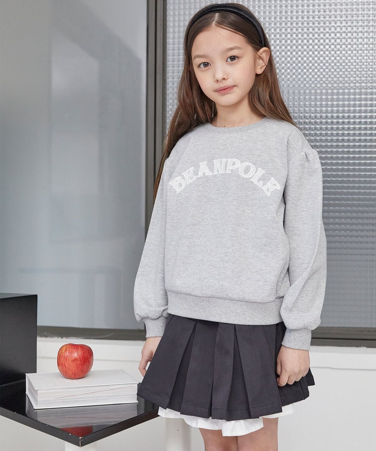 빈폴 키즈(BEANPOLE KIDS) 배색 플리츠 스커트  블랙 (BI6227G035)