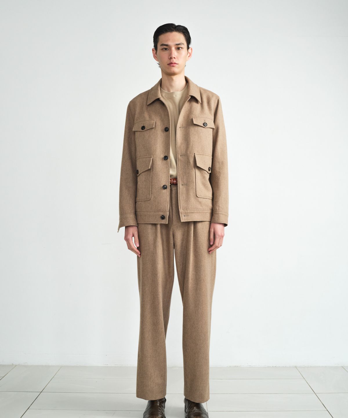 비베르데(VIIVERDE) Classic Wool Trouser brown