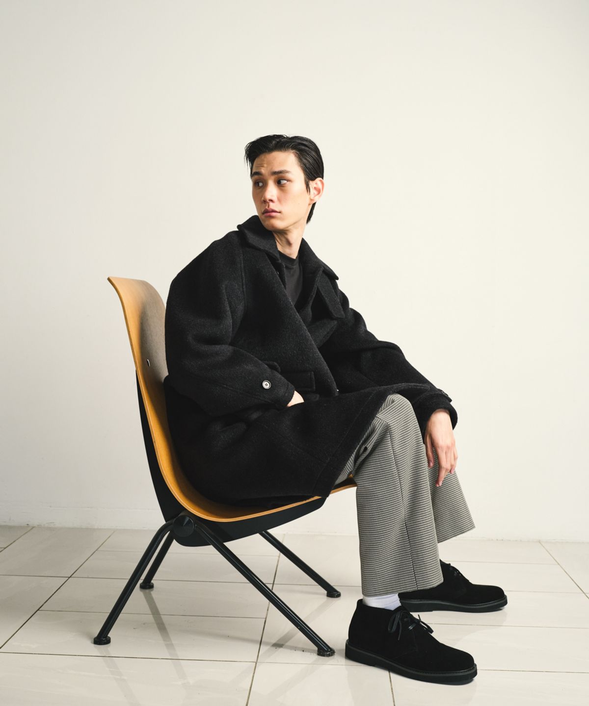 비베르데(VIIVERDE) Raglan Balmacaan Coat Black