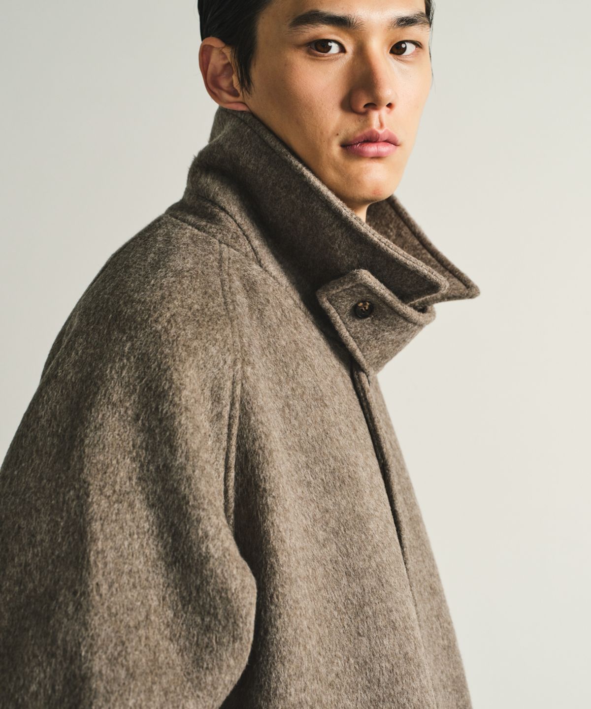 비베르데(VIIVERDE) Raglan Balmacaan Coat Brown