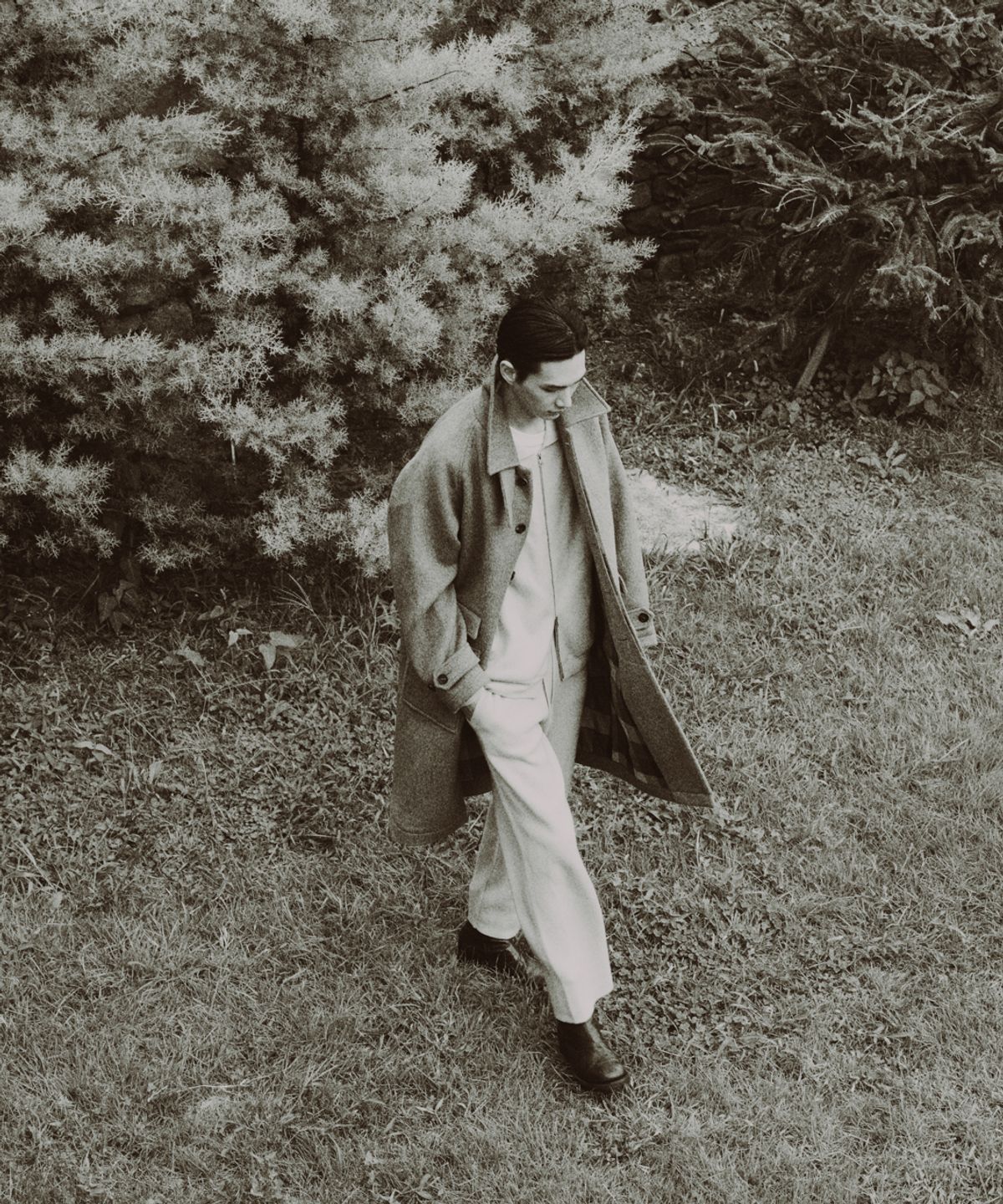 비베르데(VIIVERDE) Raglan Balmacaan Coat Brown