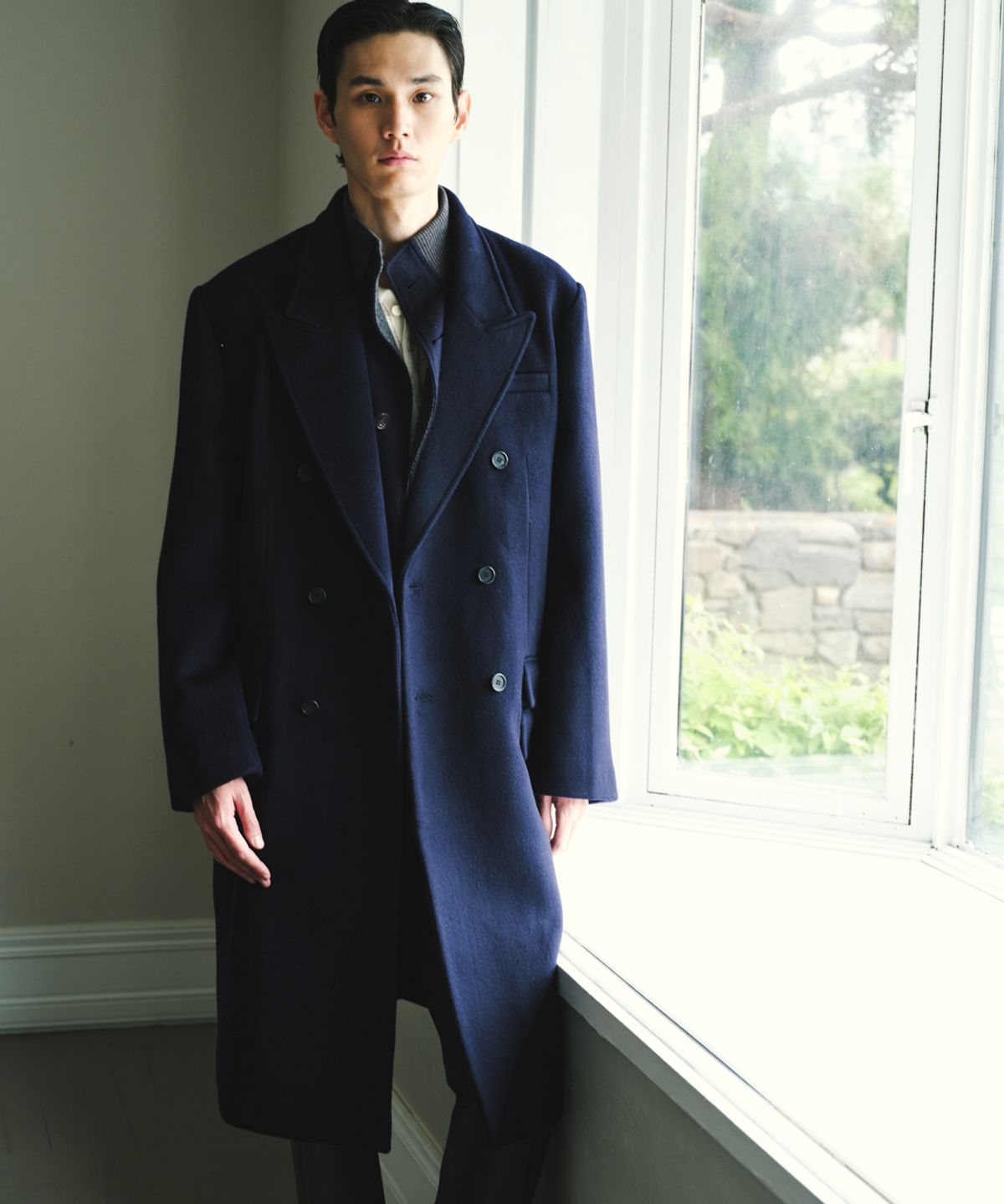 비베르데(VIIVERDE) Double Breasted Coat Navy