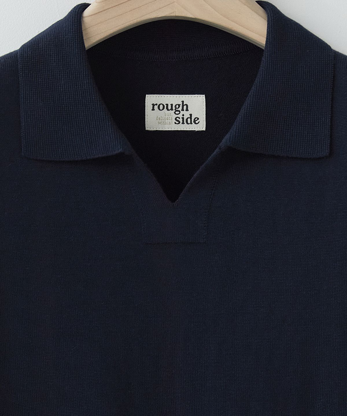 러프사이드(ROUGHSIDE) Skipper Half Knit Navy