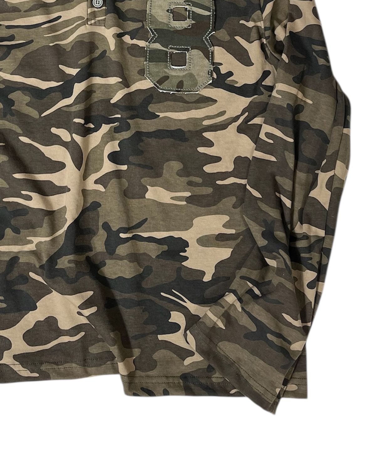 스케이터락(SK8ER ROCK) Camouflage 8 Henley Neck Hoodie ((beige))