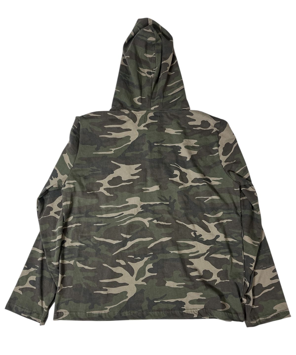 스케이터락(SK8ER ROCK) Camouflage 8 Henley Neck Hoodie ((khaki))
