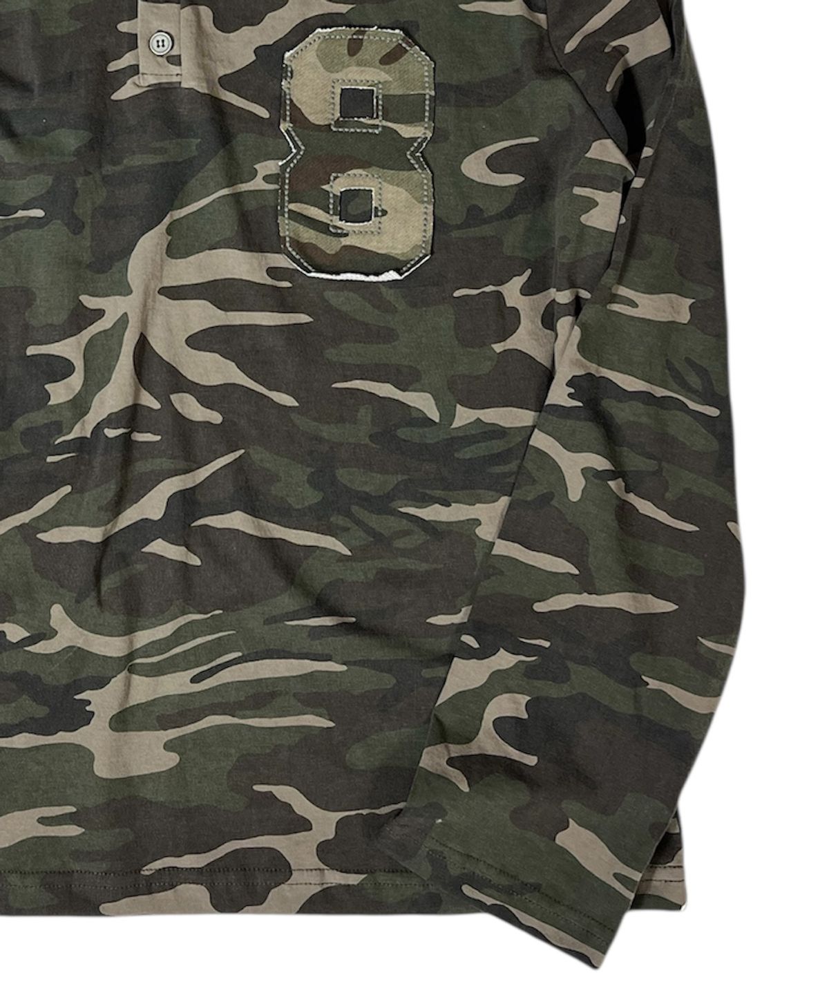 스케이터락(SK8ER ROCK) Camouflage 8 Henley Neck Hoodie ((khaki))