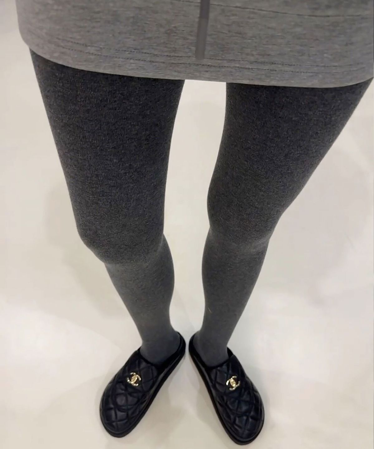 엔젤삭스(ANGEL SOCKS) 1326 골지 3D 회색 그레이 차콜 검정 면  팬티 차정원 타이즈 스타킹
