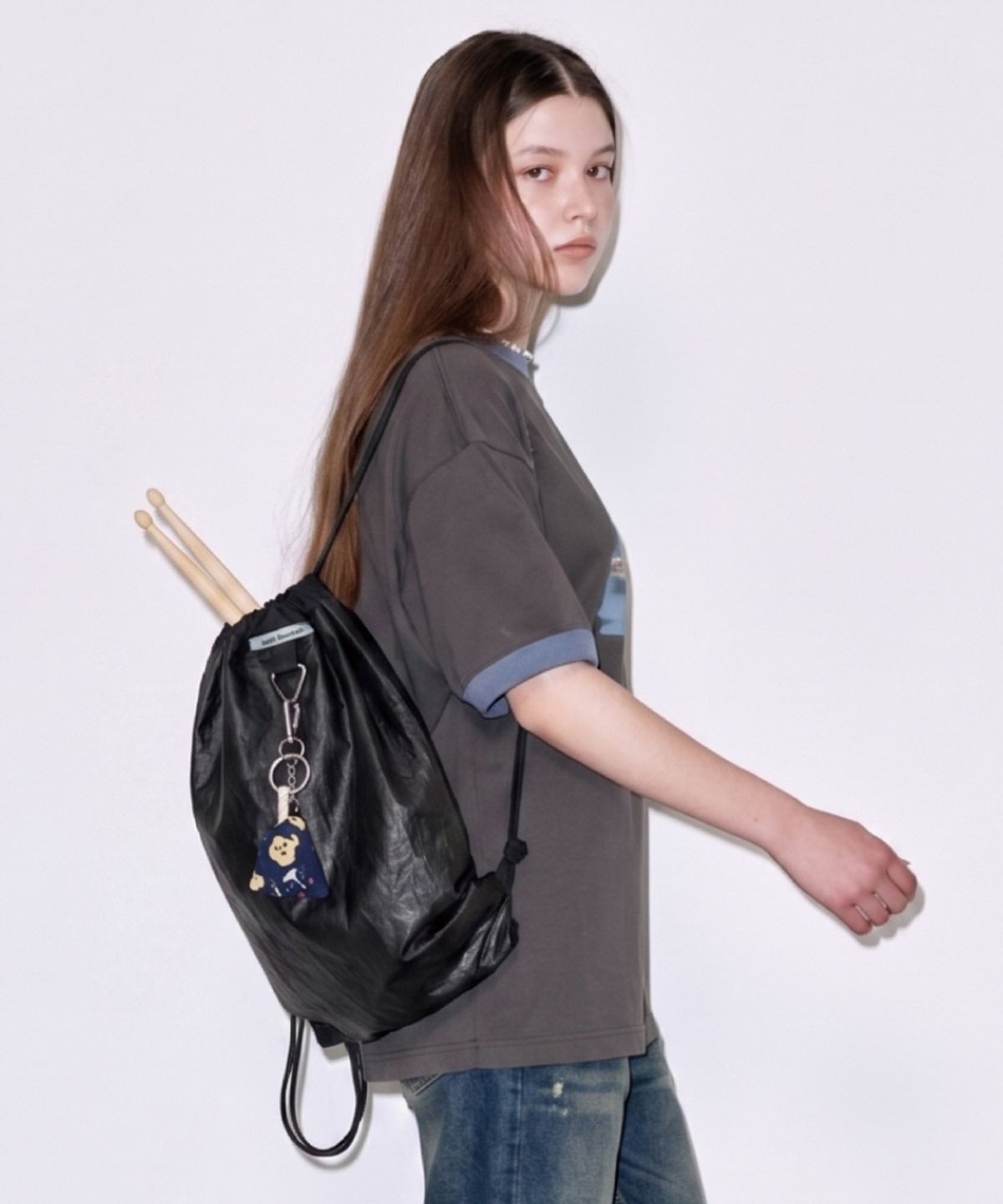 콜드블랭킷(COLD BLANKET) Drummer Bag : 투웨이 스트링 드로우 백 블랙