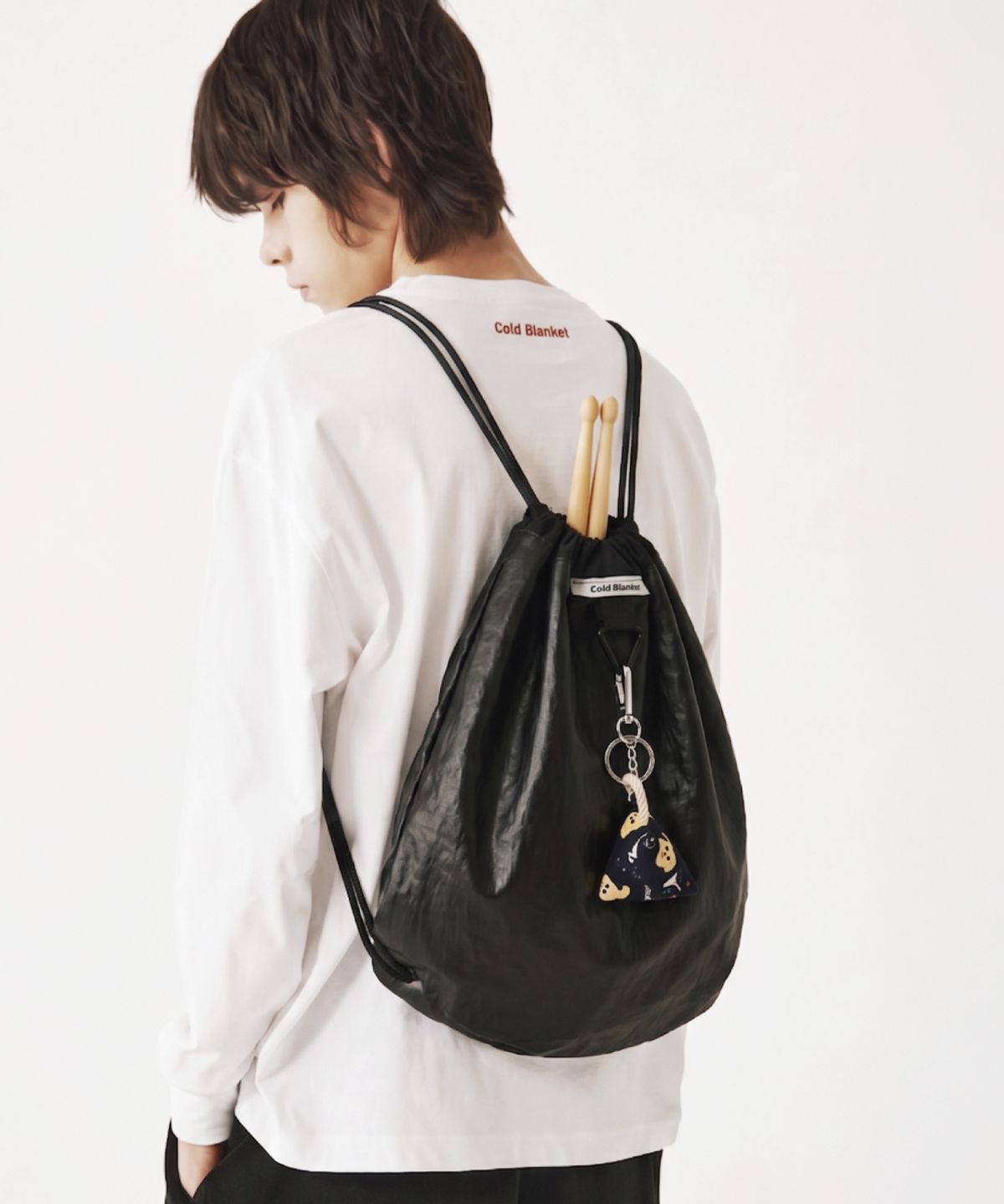 콜드블랭킷(COLD BLANKET) Drummer Bag : 투웨이 스트링 드로우 백 블랙