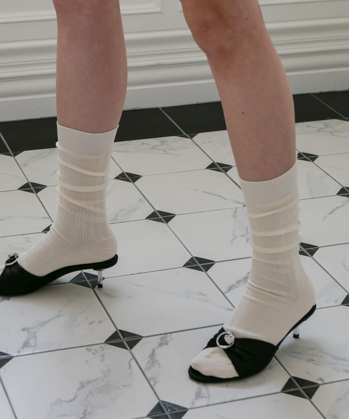 도넛바이닐샵(DONUTVINYLSHOP) loose middle socks (9colors) - 3PACK