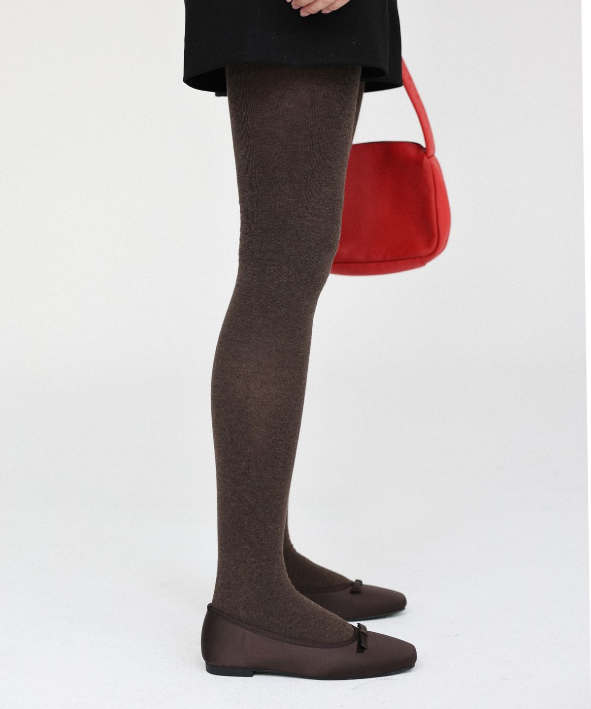 도넛바이닐샵(DONUTVINYLSHOP) plain cotton tights (5colors) - 3PACK