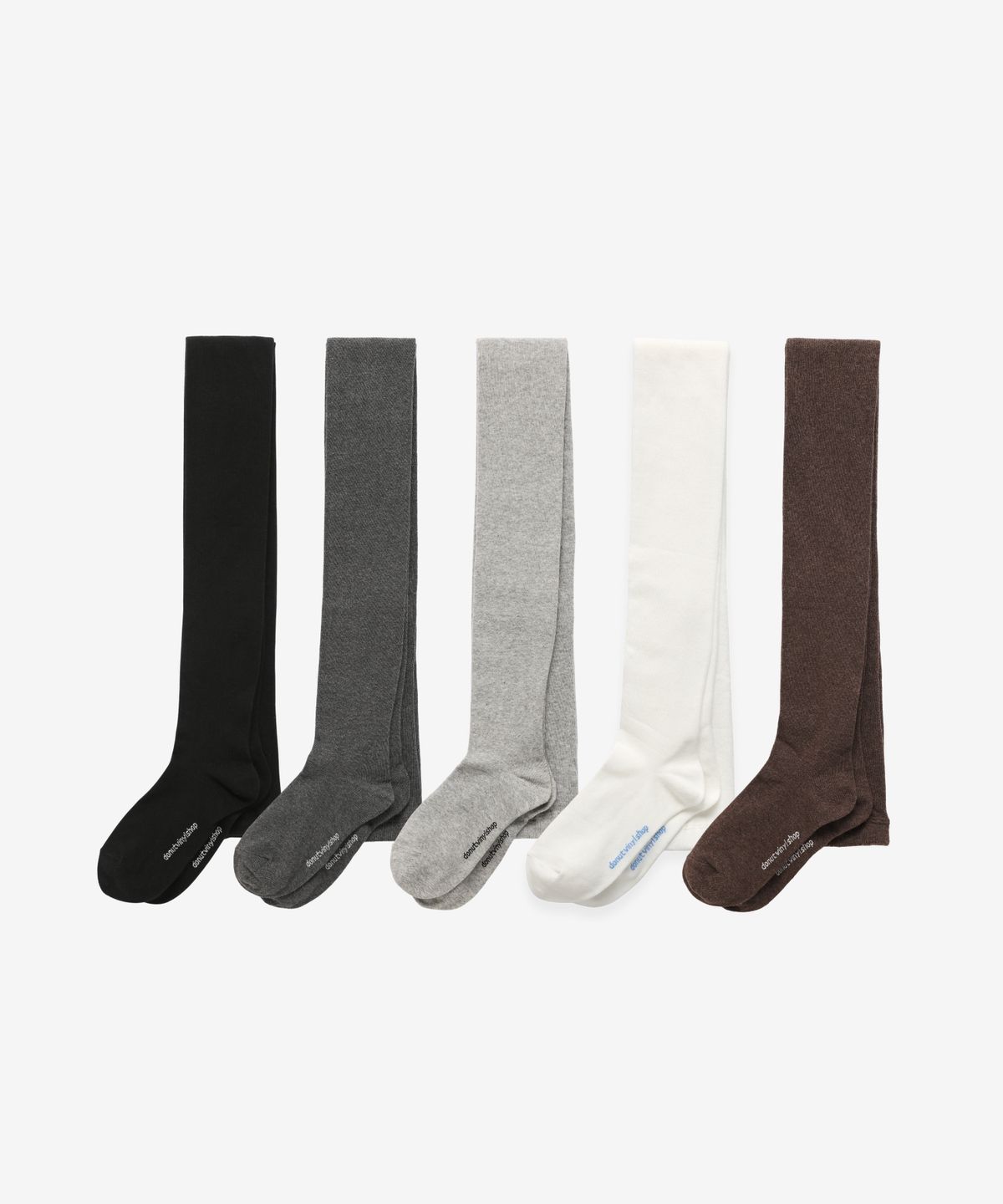 도넛바이닐샵(DONUTVINYLSHOP) plain cotton tights (5colors) - 3PACK