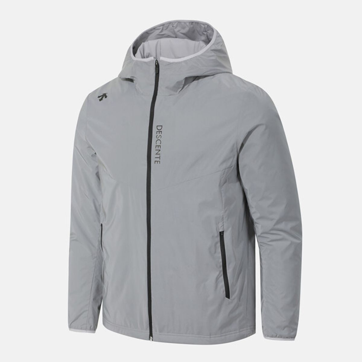 데상트(DESCENTE) 러닝 리플렉티브 프리마로프트 패딩 자켓 실버 SR121RPD11