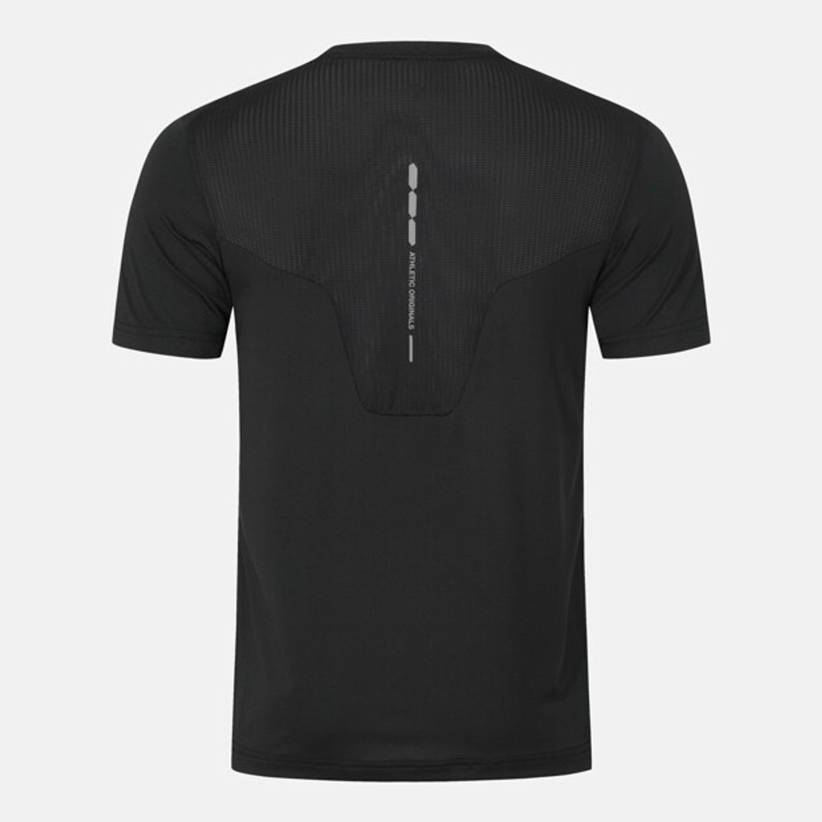 데상트(DESCENTE) 러닝 배색 반팔 티셔츠 블랙 SR123RTS22