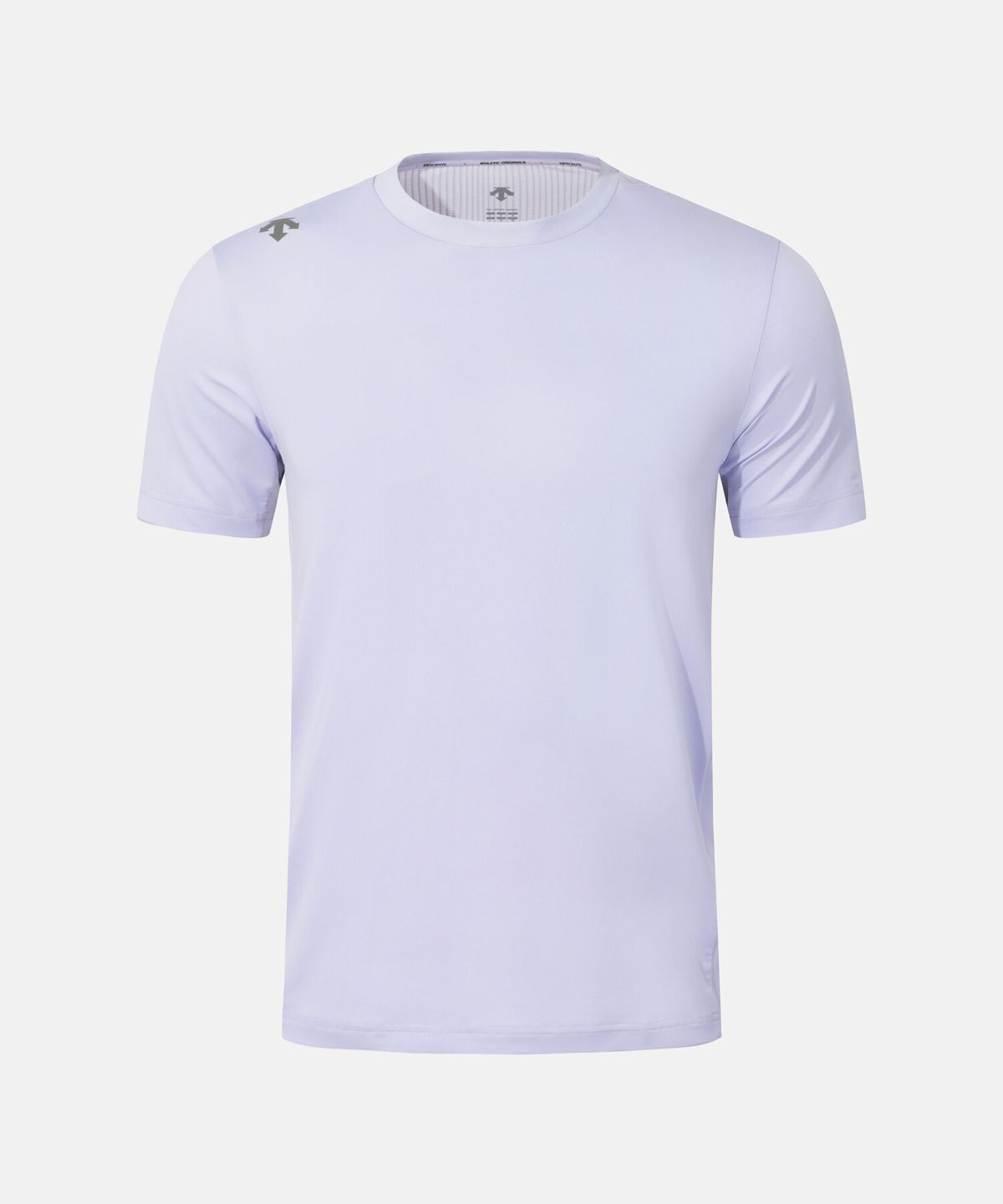 데상트(DESCENTE) 러닝 배색 반팔 티셔츠 퍼플 SR123RTS22