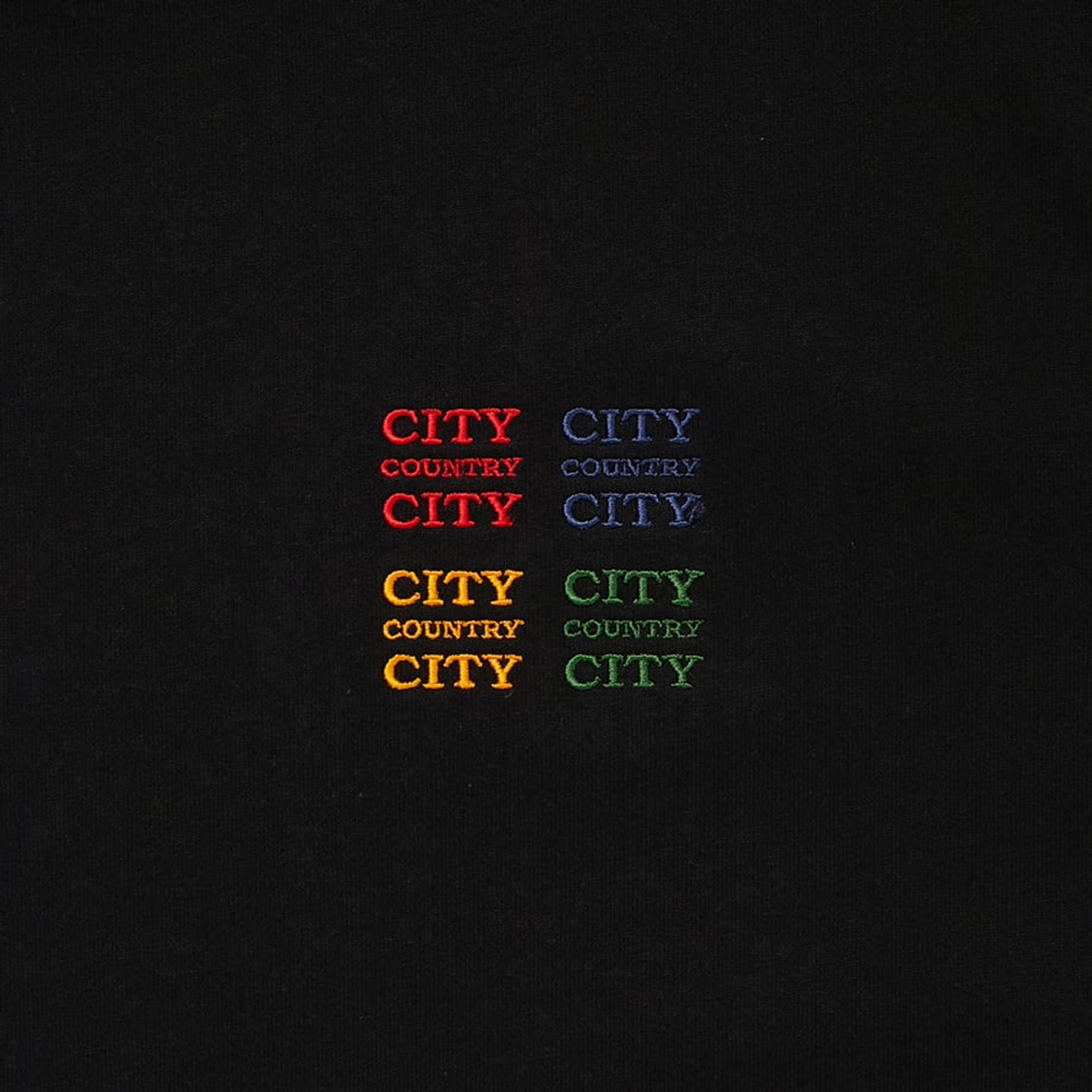 시티 컨트리 시티(CITY COUNTRY CITY) 엠브로이더드 로고 코튼 티셔츠 CCCC 블랙 공용