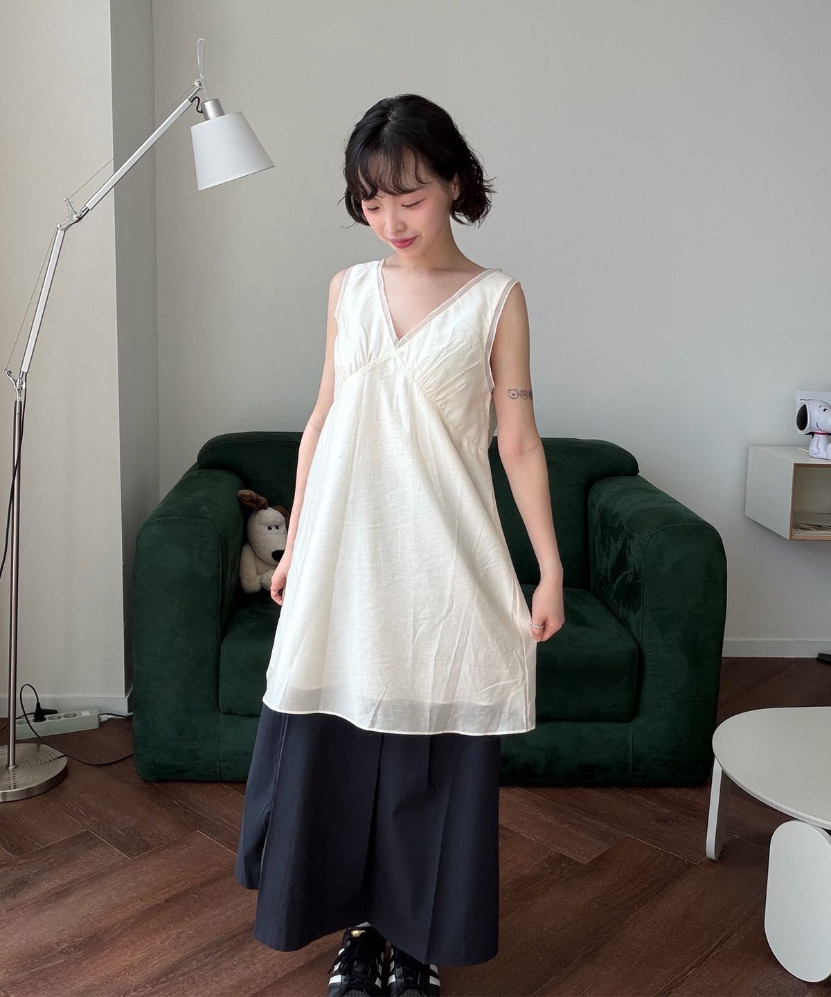 미쏘(MIXXO) 코튼 롱 스커트_MIWWHG410A