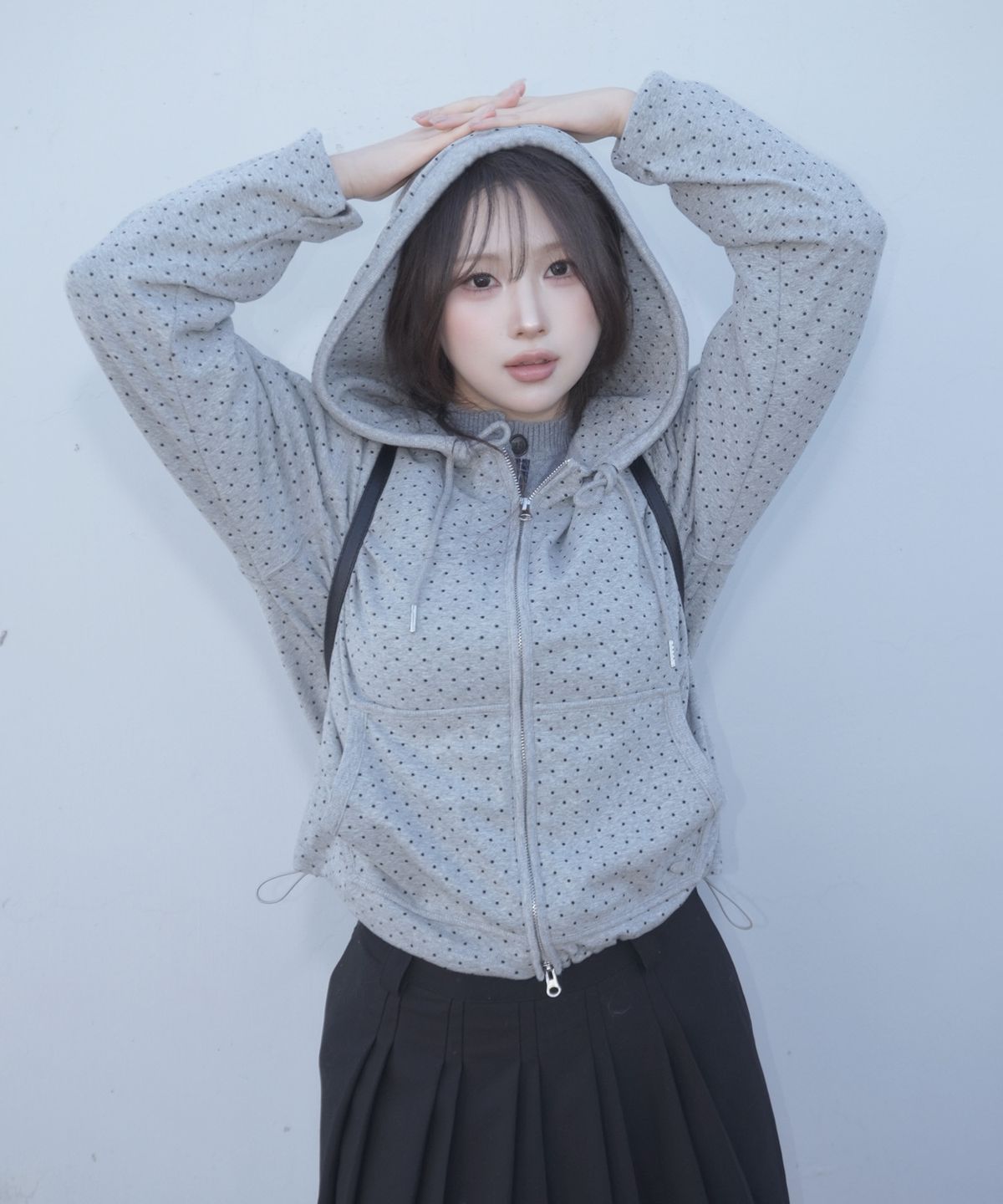 미쏘(MIXXO) 스티치 후드집업_MIWJMG326C