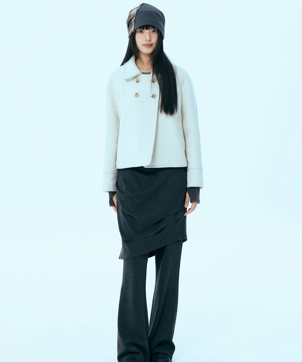 미쏘(MIXXO) 라운드카라 자켓_MIWJKG917G