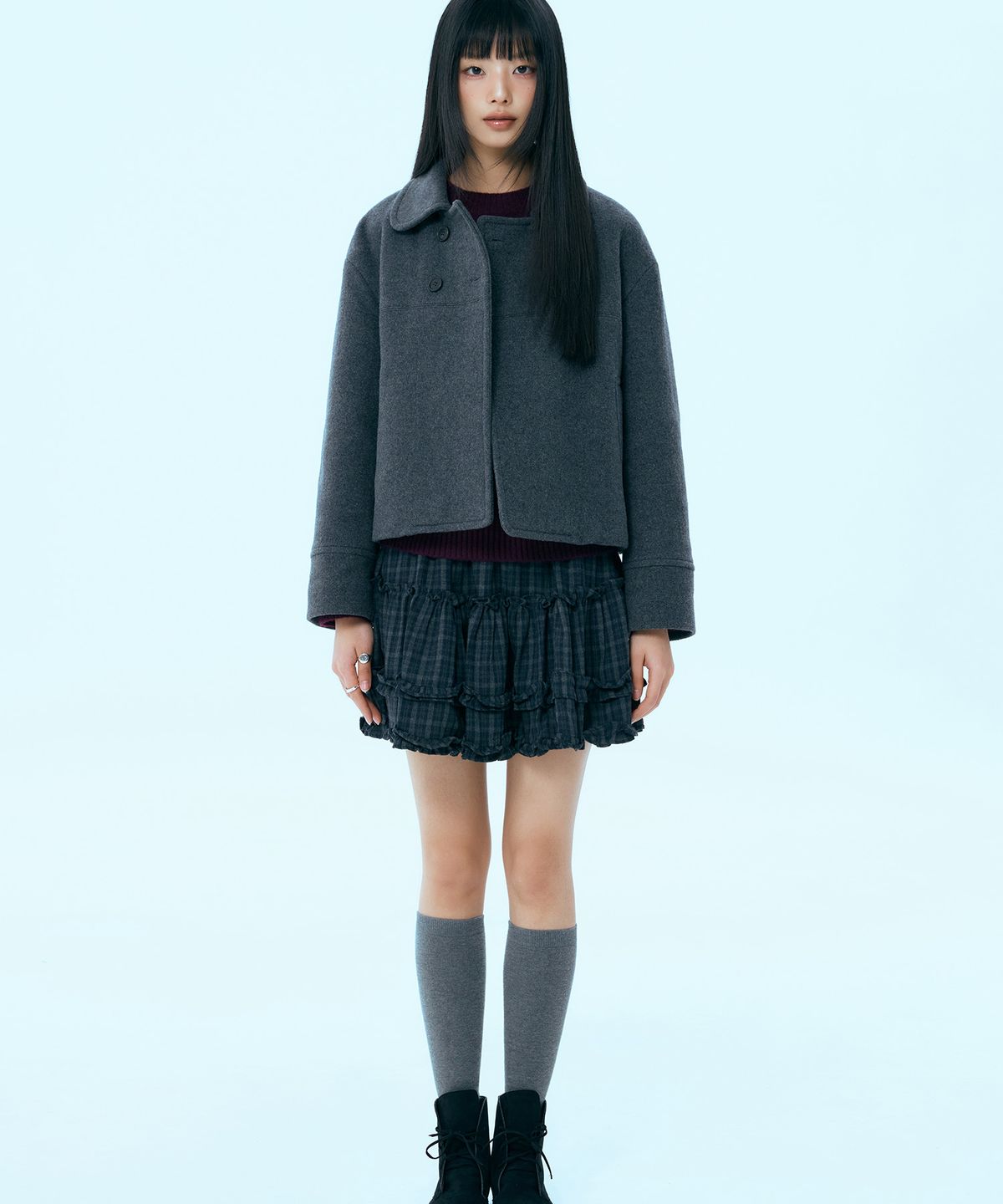 미쏘(MIXXO) 라운드카라 자켓_MIWJKG917G