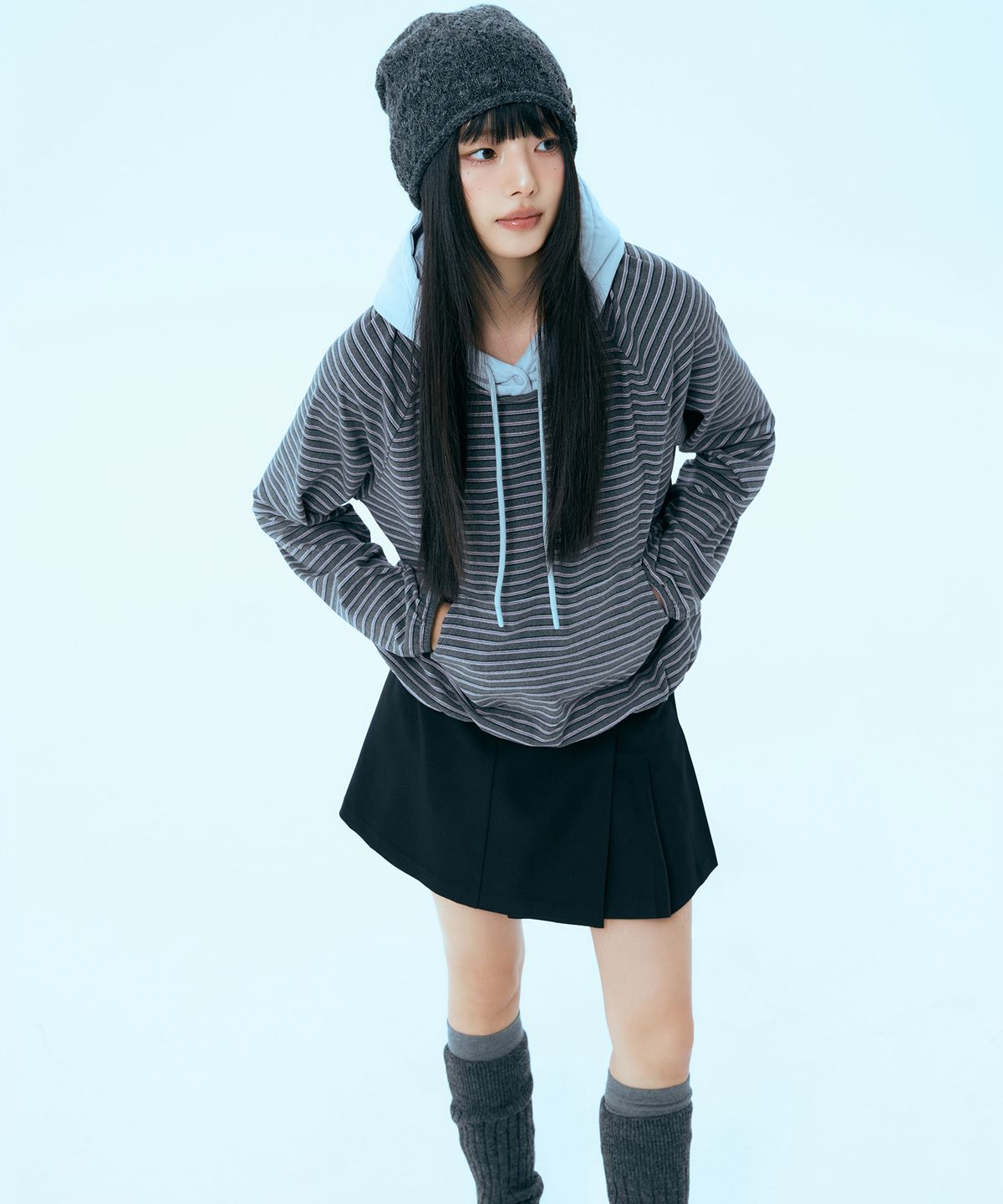 미쏘(MIXXO) 버튼 포인트 레그워머_MIAAYG31SS