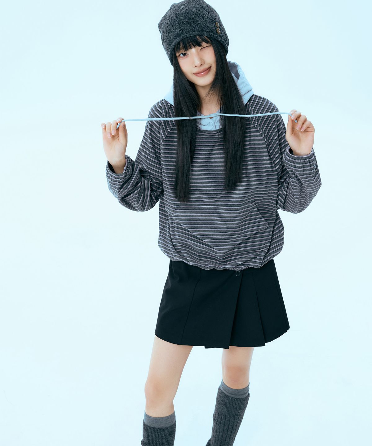 미쏘(MIXXO) 버튼 포인트 레그워머_MIAAYG31SS