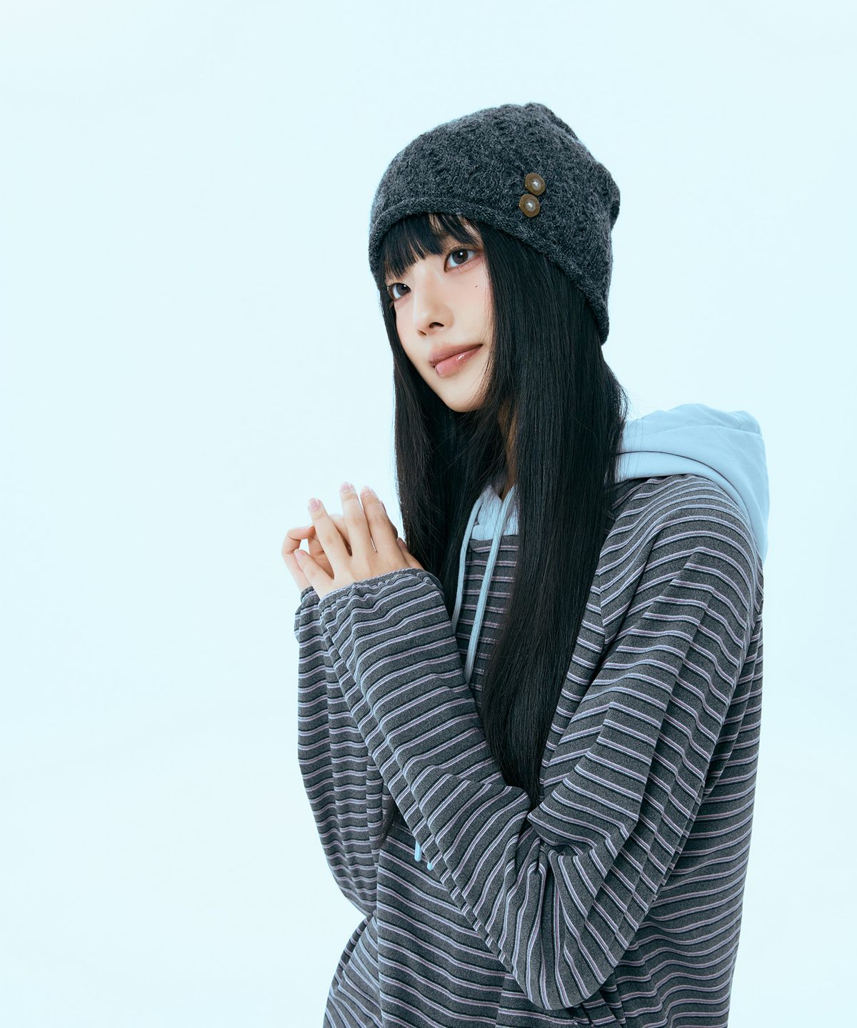 미쏘(MIXXO) 버튼 포인트 비니_MIAACG30SS