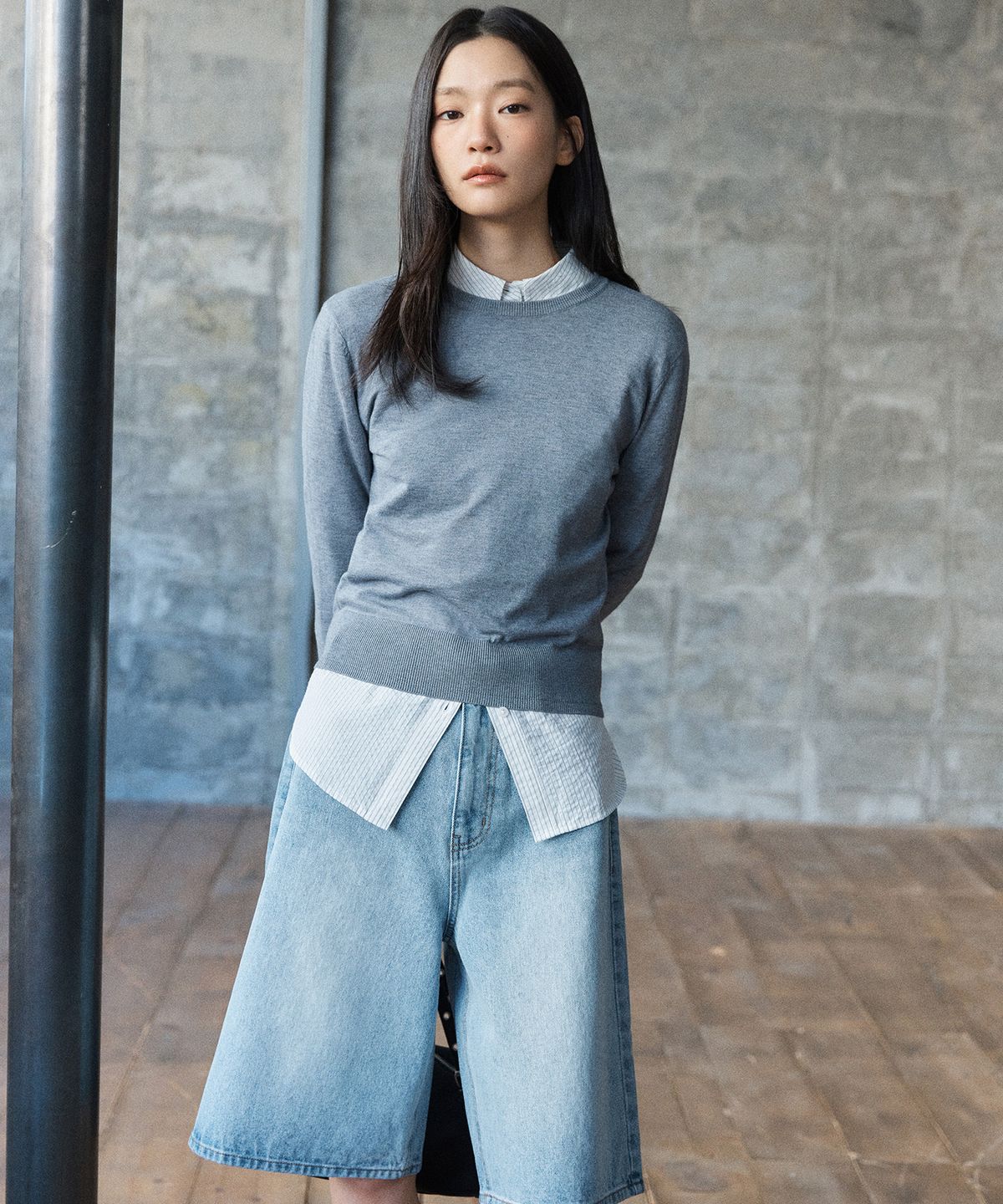 미쏘(MIXXO) 버뮤다 데님_MIWTHG410J