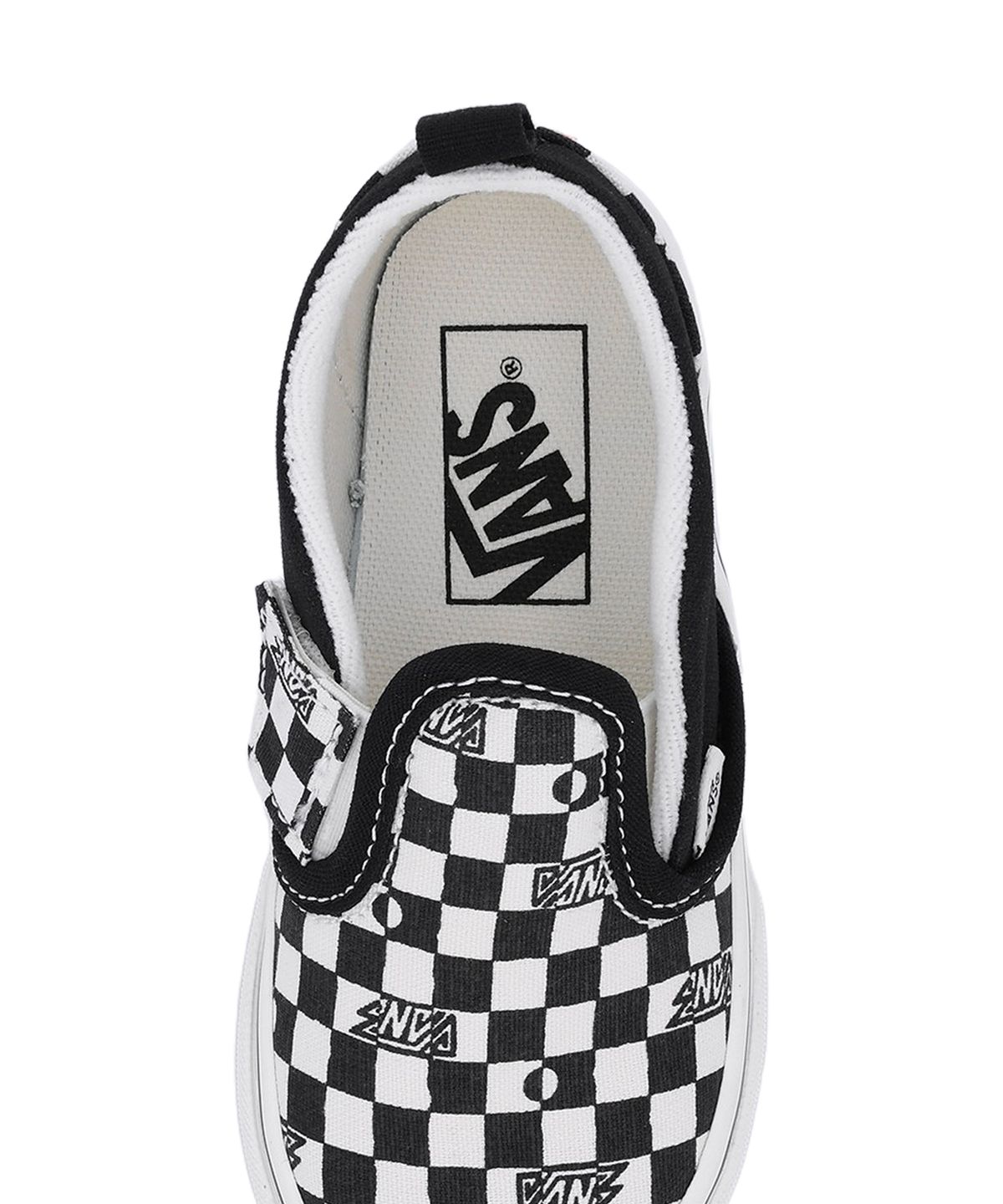 반스 키즈(VANS KIDS) 슬립온 V 토들러 - 체크블랙 / VN000D0SBA21