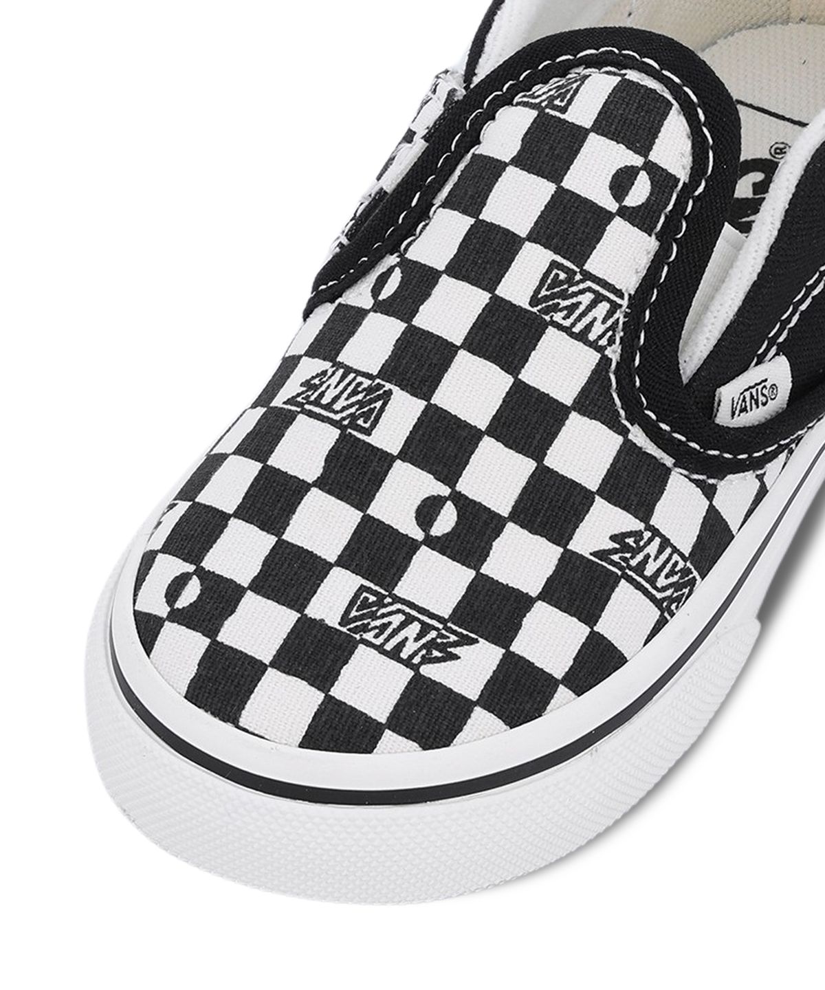 반스 키즈(VANS KIDS) 슬립온 V 토들러 - 체크블랙 / VN000D0SBA21