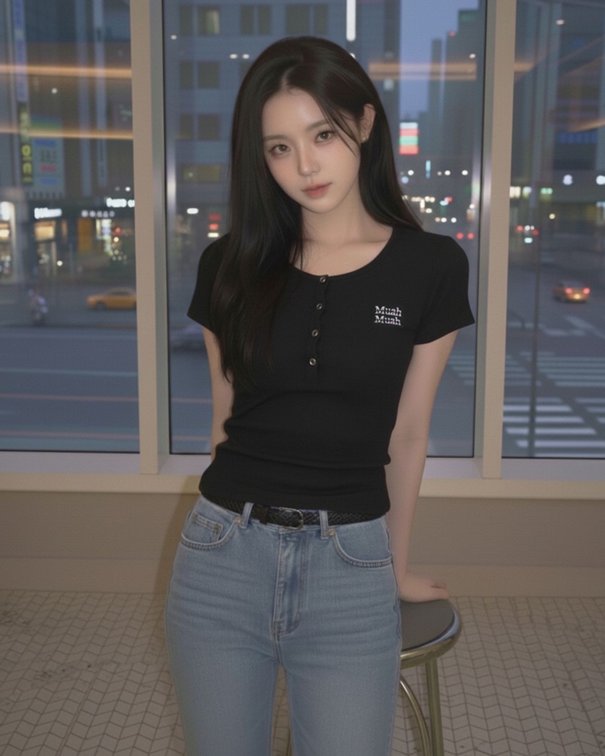 무아무아(MUAHMUAH) 헨리넥 반팔 티셔츠 [6color]