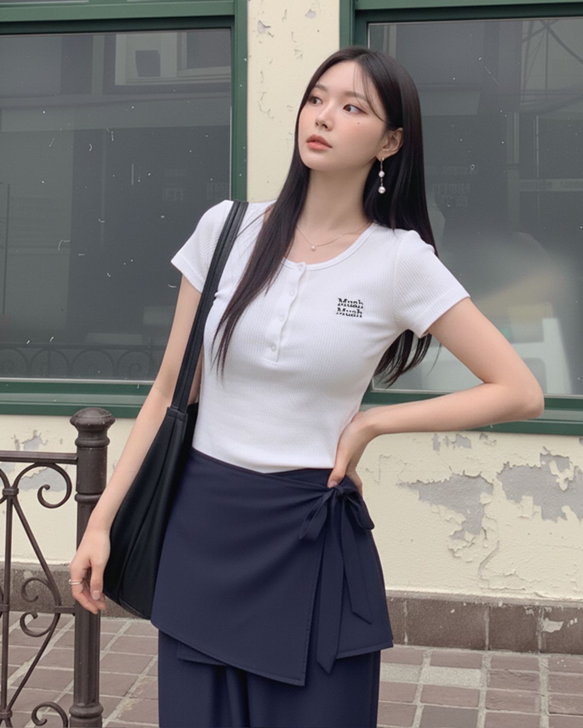 무아무아(MUAHMUAH) 헨리넥 반팔 티셔츠 [6color]
