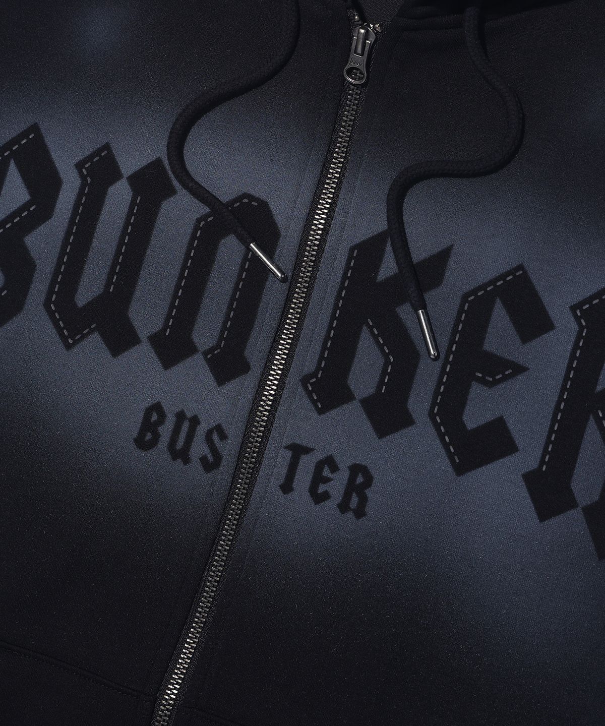 벙커버스터(BUNKERBUSTER) 더티 워싱 후드 집업 MQ1JU037_BLACK