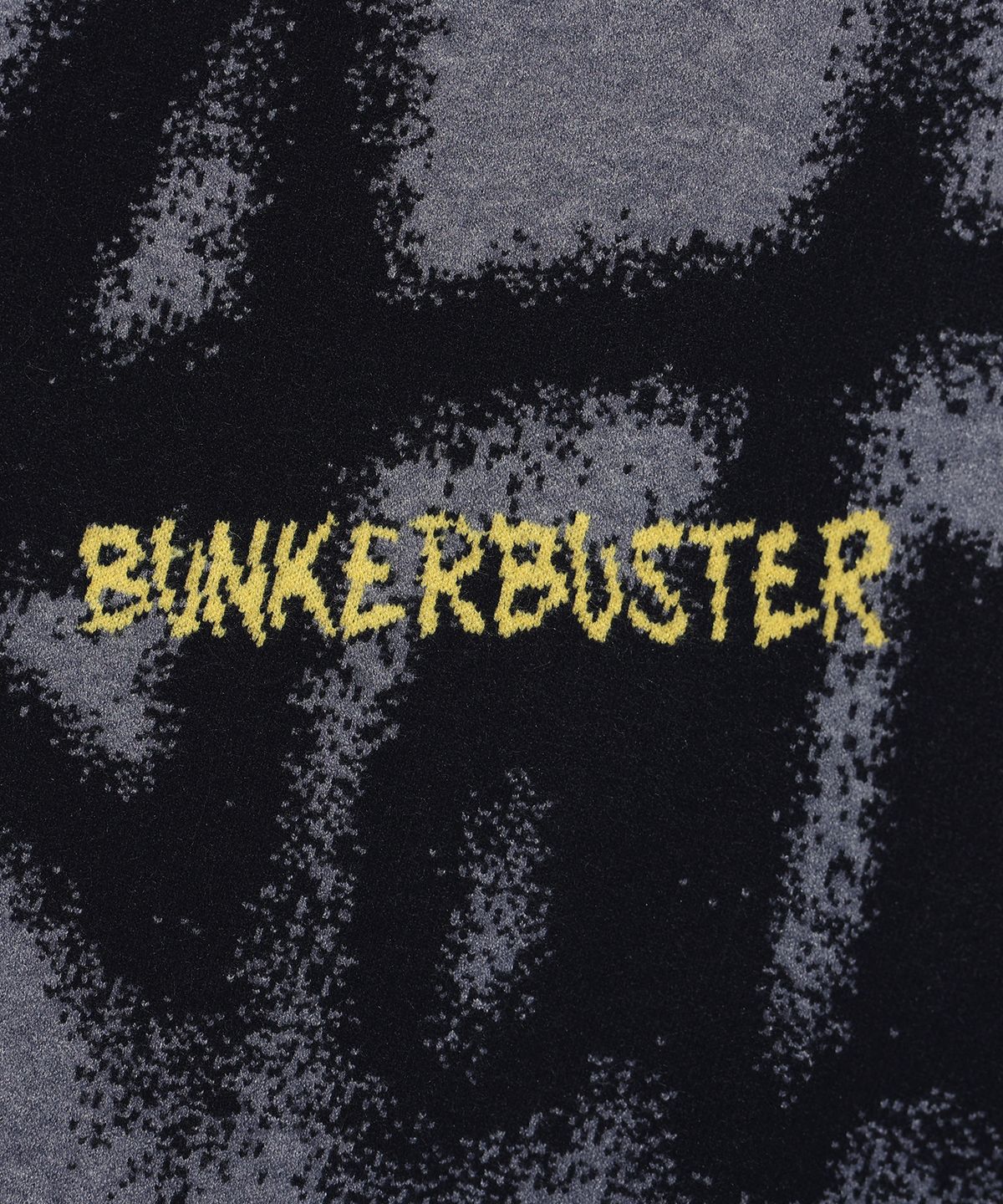 벙커버스터(BUNKERBUSTER) 레터링 망점 풀오버 니트  MQ1SU042_MELANGE GREY
