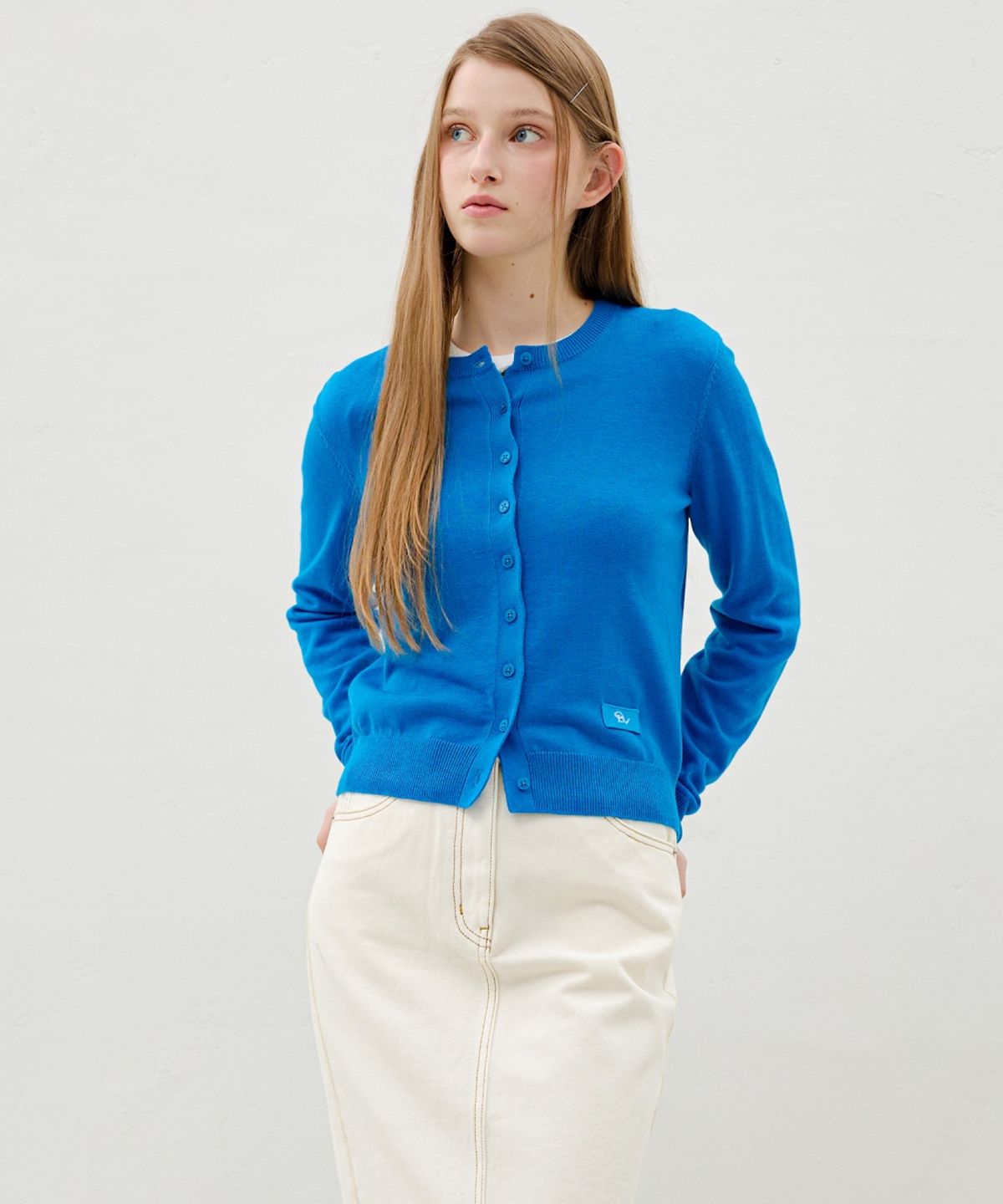올리브 데 올리브(OLIVE DES OLIVE) 울혼방 콩단추 컬러가디건 OK6SD1730